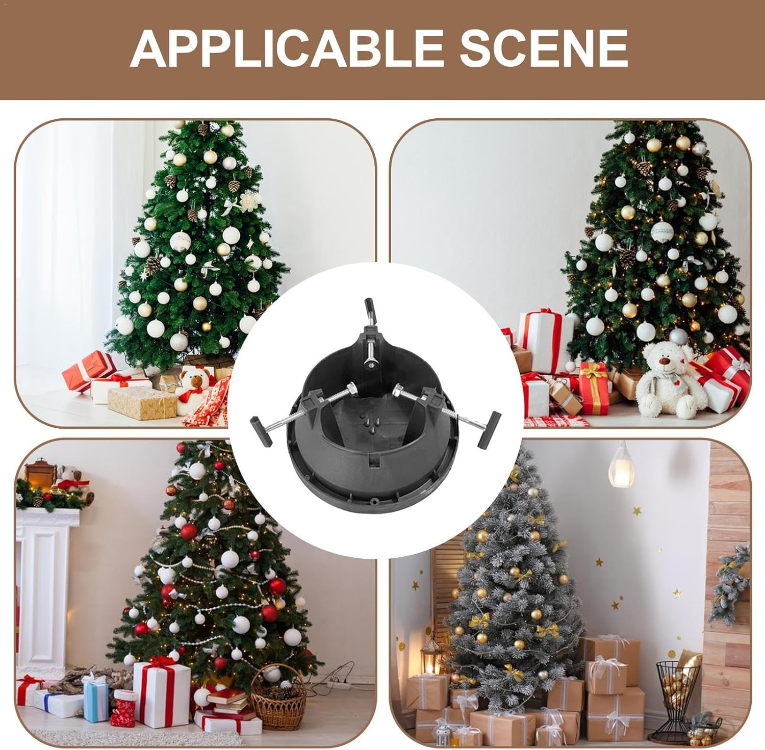 Real Christmas Tree Stand, Live Christmas Tree Stand | Christmas Tree Stand round Christmas Stand for Christmas Tree - Photography Home Supplies Tree Nest Christmas Tree Legs round Christmas image number 2