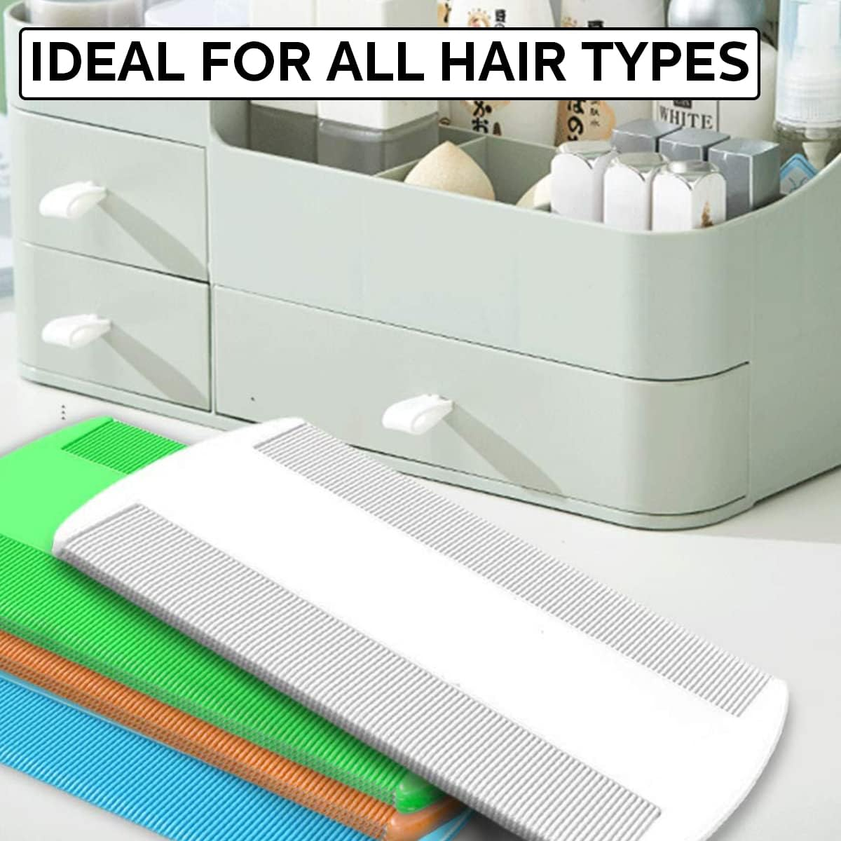 [12PCE] 1St Care White Head Lice Combs, Easily Detects and Removes Head Lice & Eggs, Prevent the Spread of Lice, Double Sided Design image number 5