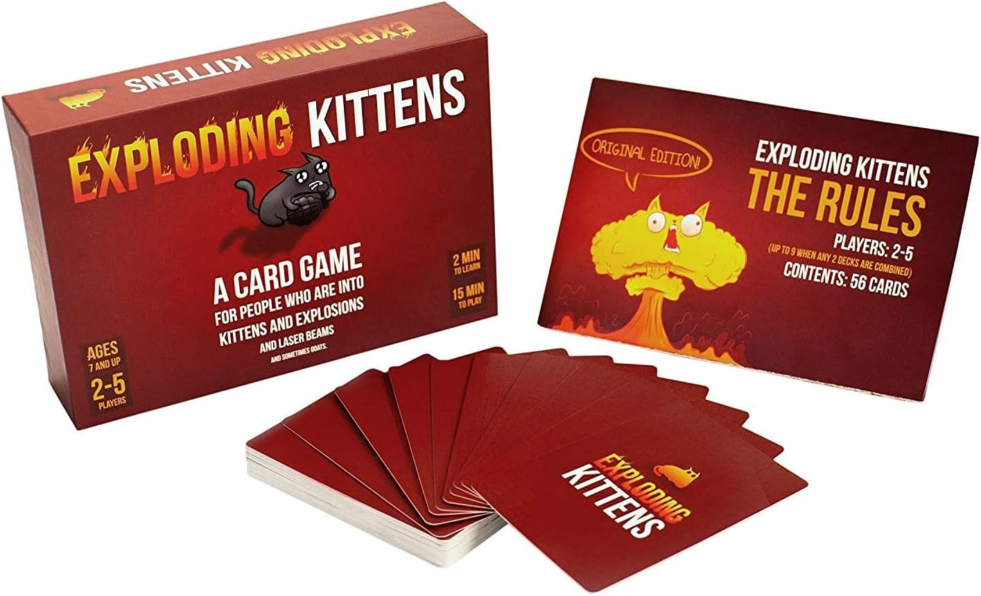 The Bundle Pack | Exploding Kittens Card Game | Original | +Free Card Sleeves | for 2-5 Players, 2 Min to Learn, 15 Min to Play | Original Super Value Pack image number 5