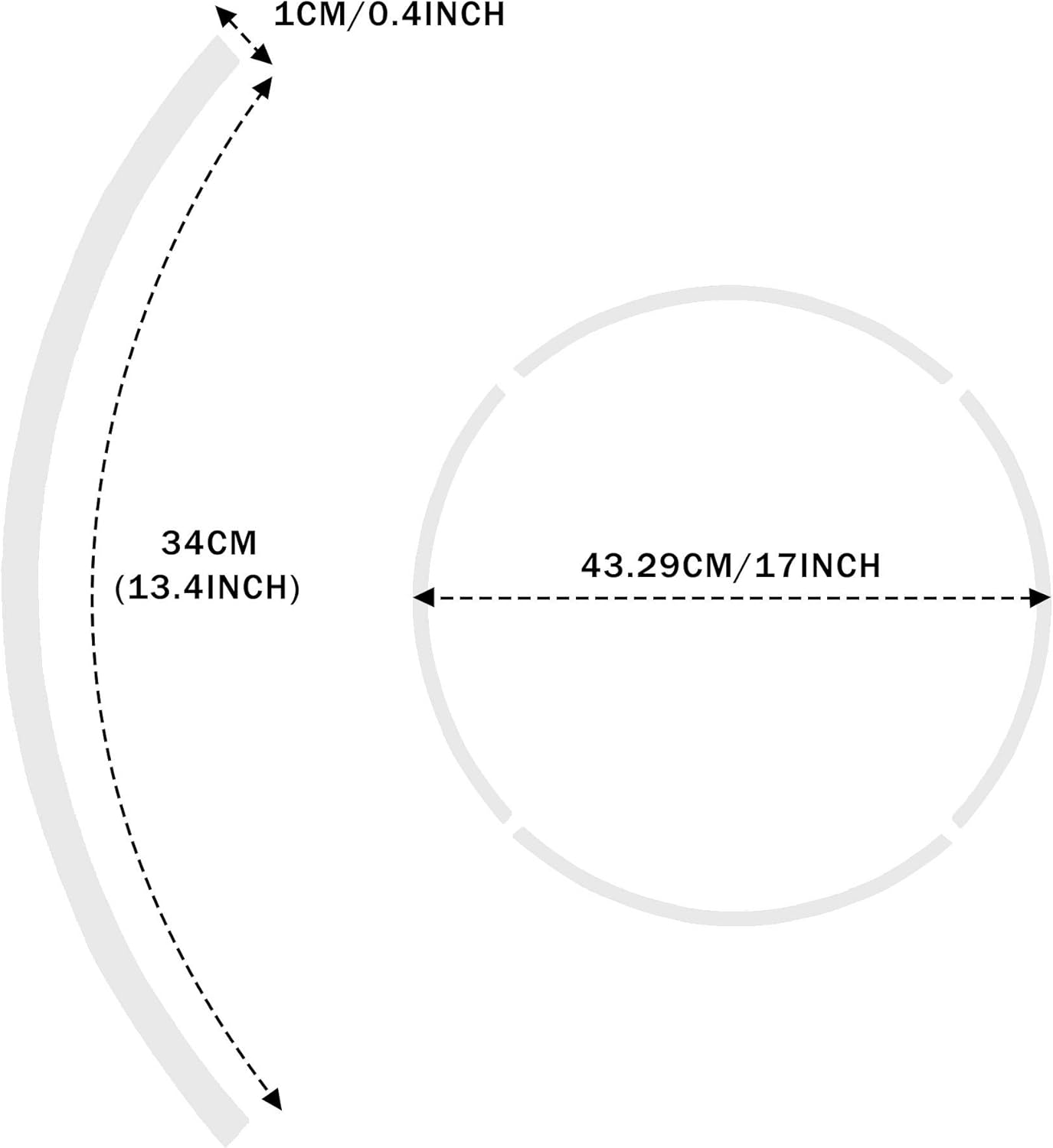 TOMALL 17" Reflective Wheel Rim Tape Sticker for Motorcycle Wheels Car Cycling Bike Bicycle Night Reflective Safety Decoration Stripe Universal (White) image number 1