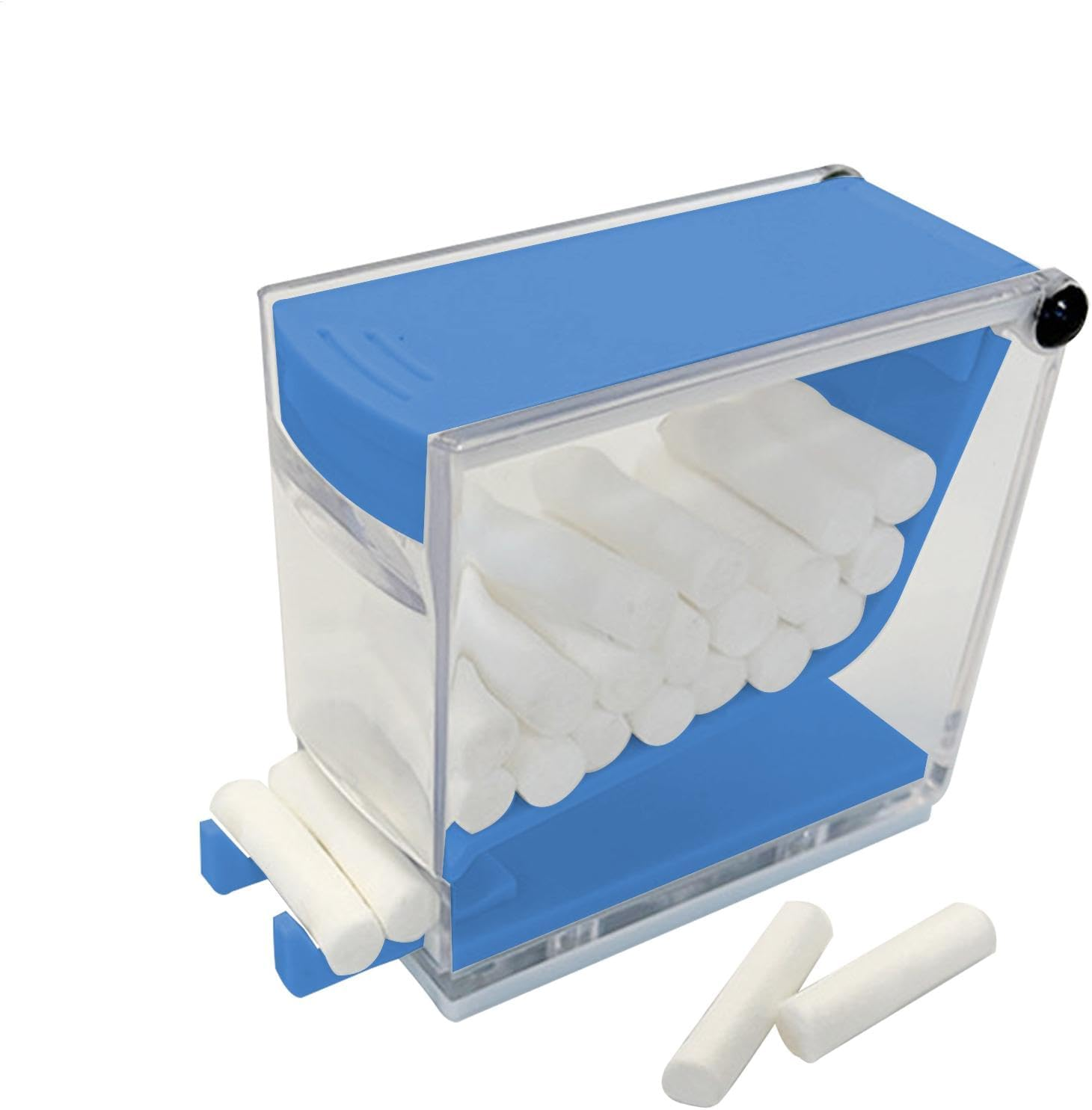 Hygienic Cotton Roll Divider | Transparent Press Type Cotton Roll Holder | Dentist Clinic Container, Pre-Roll Cone Holder Case for Professional Clinic, Dentistry image number 3