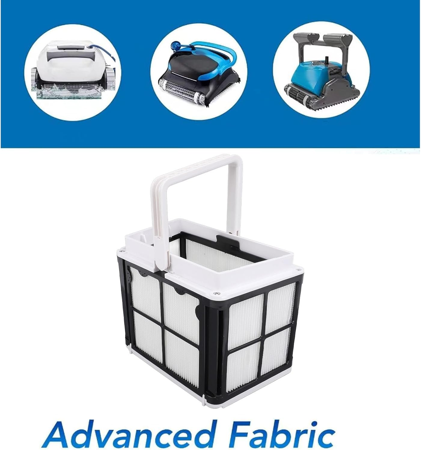 TOPINCN Sturdy Structure Ultra Fine Filter Basket 9991460 Compatible with Dolphin CC S50 S100 Robotic Pool Cleaners Superior Filtration image number 2