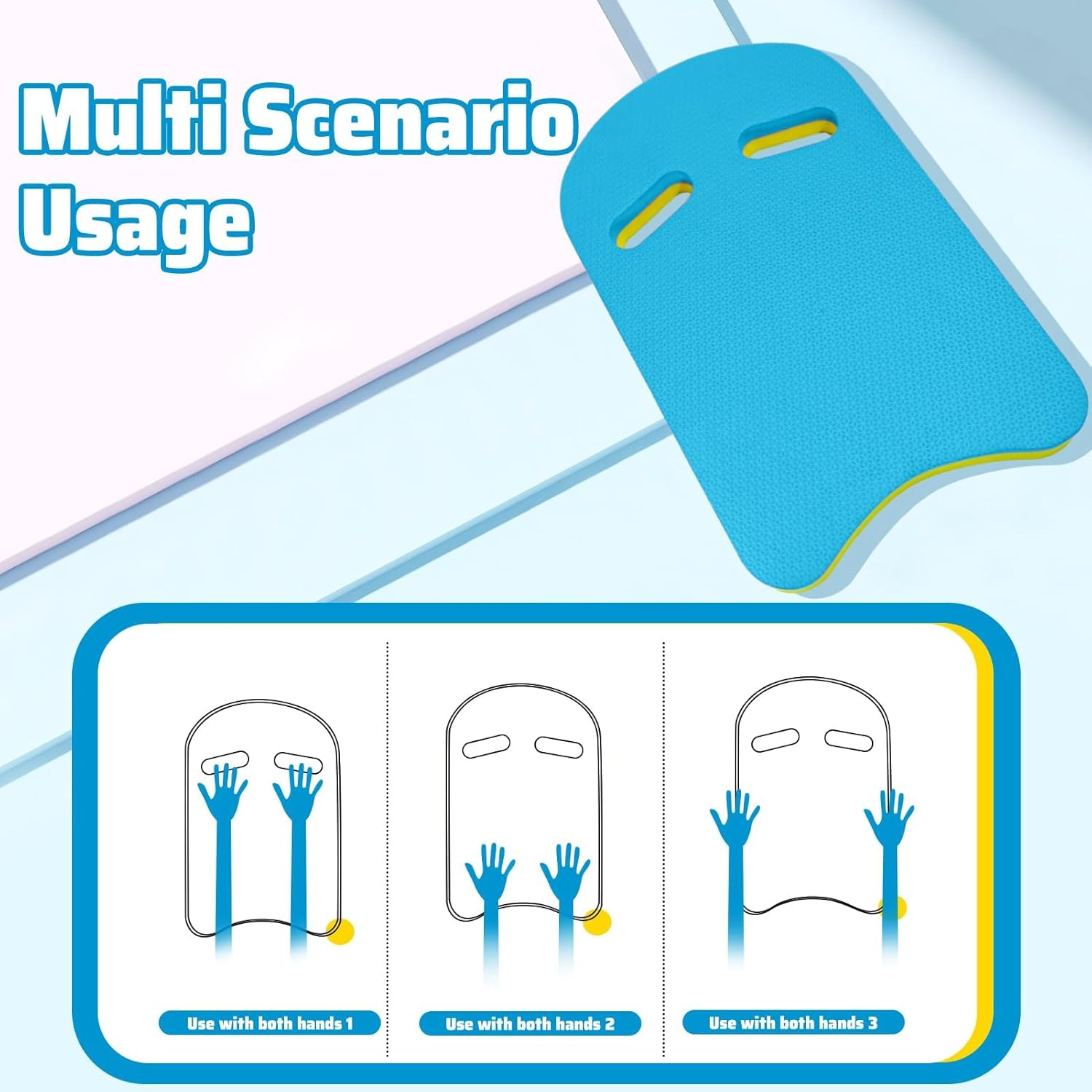 Swimming Kickboard - One Size Fits All - Training Aid for Children and Adults Kick Board Pool Exercise Equipment image number 3