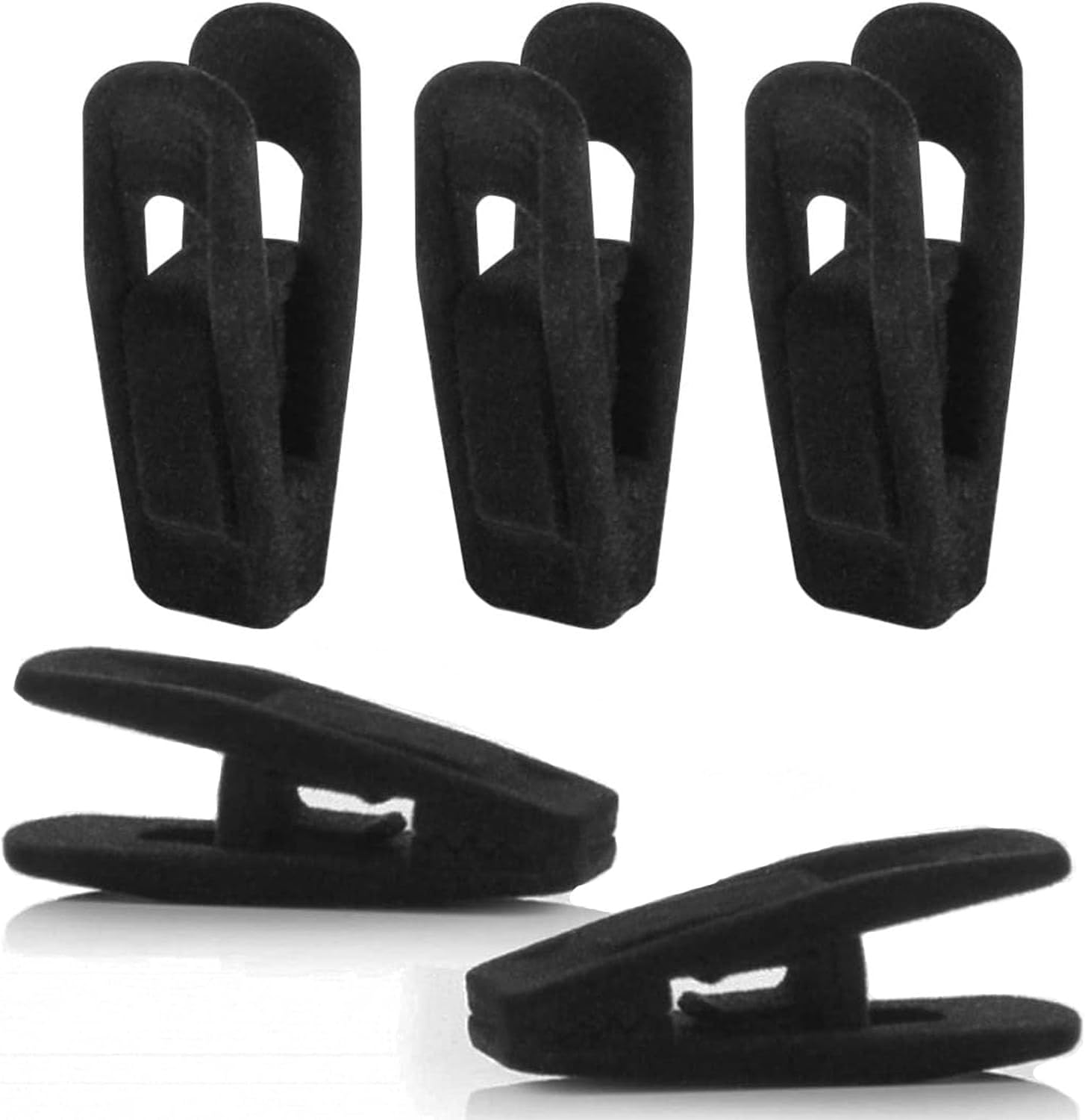 50 Pack Velvet Hangers Clips, Non-Slip Skirt Hanger Velvet Clips for Velvet Hangers, Strong Finger Clips Perfect for Thin Velvet Hangers Skirt Pant Suit Clothes, Velvet Baby Hangers Clips (Black)