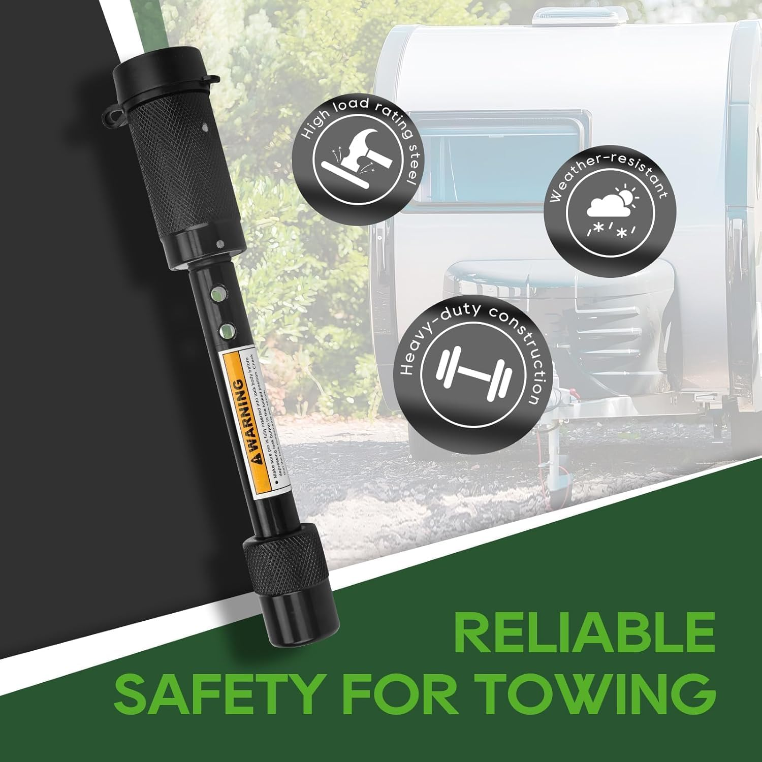 Trailer Hitch Lock 5/8" Dia. for Class III IV 2"& 2-1/2" Receiver, Anti-Theft Steel Locking Hitch Pin with 2 Keys for Towing Trailer/Truck/Bike Rack, 2 Pack image number 2