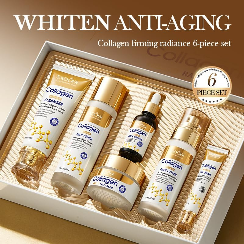 SADOER Collagen Firming Series Luxury Skincare Set, 6-Piece image number 1