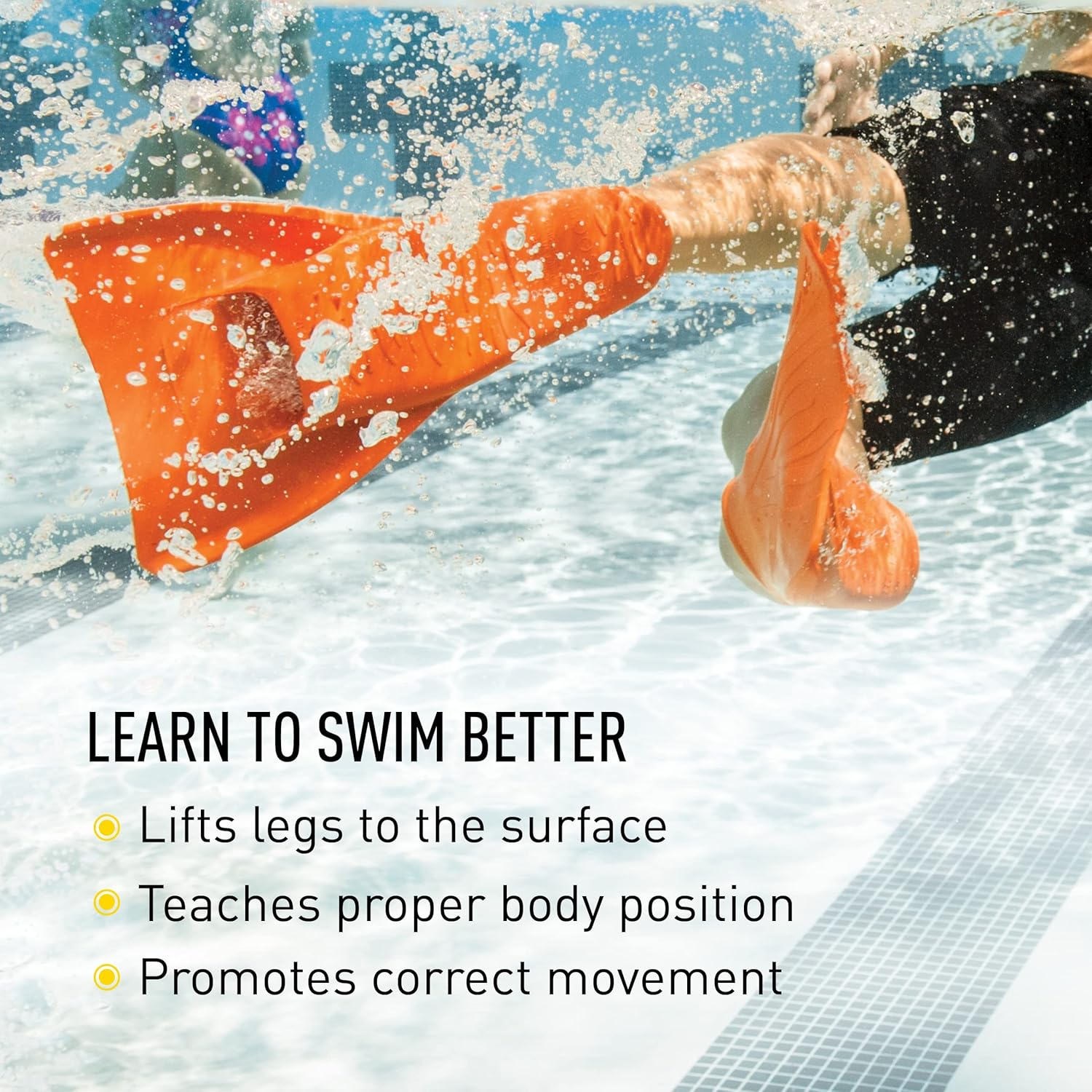 FINIS Booster Swim Fins for Kids - Floating Rubber Fins - Teaches Kick Technique - Open-Toe Design - Comfortable Fit image number 3