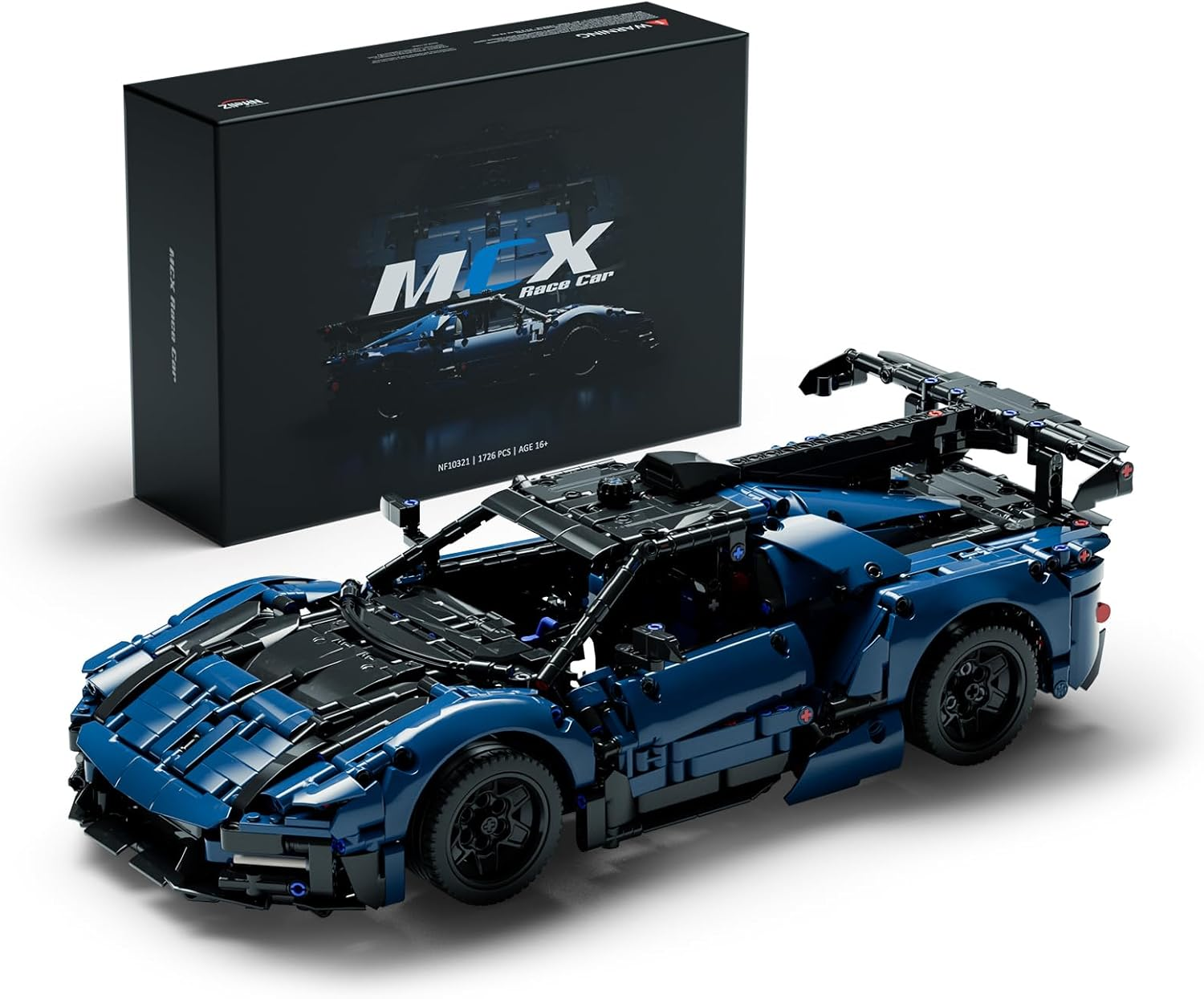 Nifeliz MCX Race Car Building Set for Adults, Collectible 1/12 Scale Sports Car Model Toy, Ideal Gift for Race Lovers (1,726 PCS, NF10321) image number 3