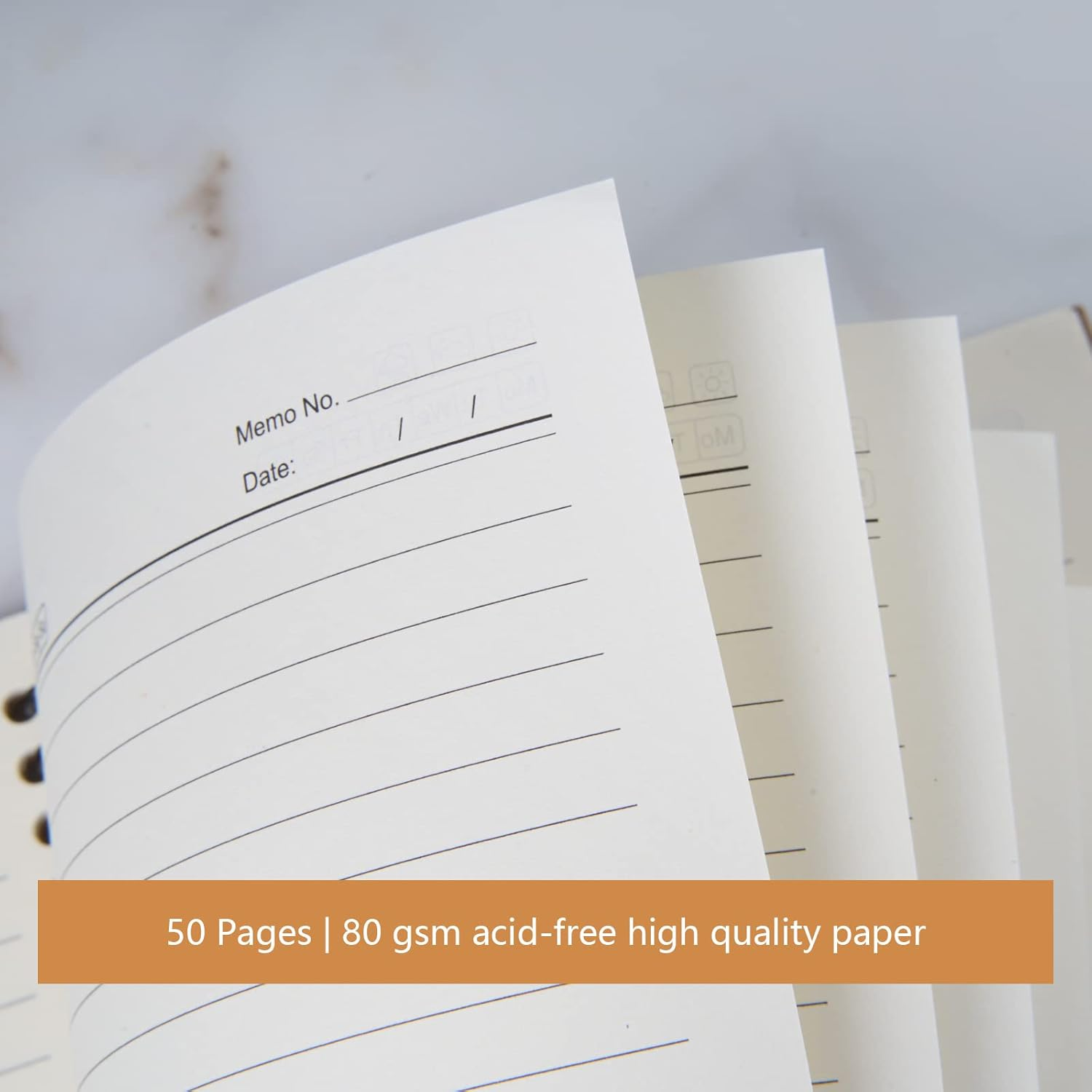 48 Pack A5 Spiral Notebook College Ruled Spiral Notebook Bulk Inches Hardcover Kraft Notebooks Lined Travel Writing Notebooks Journal Notepad for Office School Supplies, 100 Pages, 8.3 X 5.5 Inches image number 6