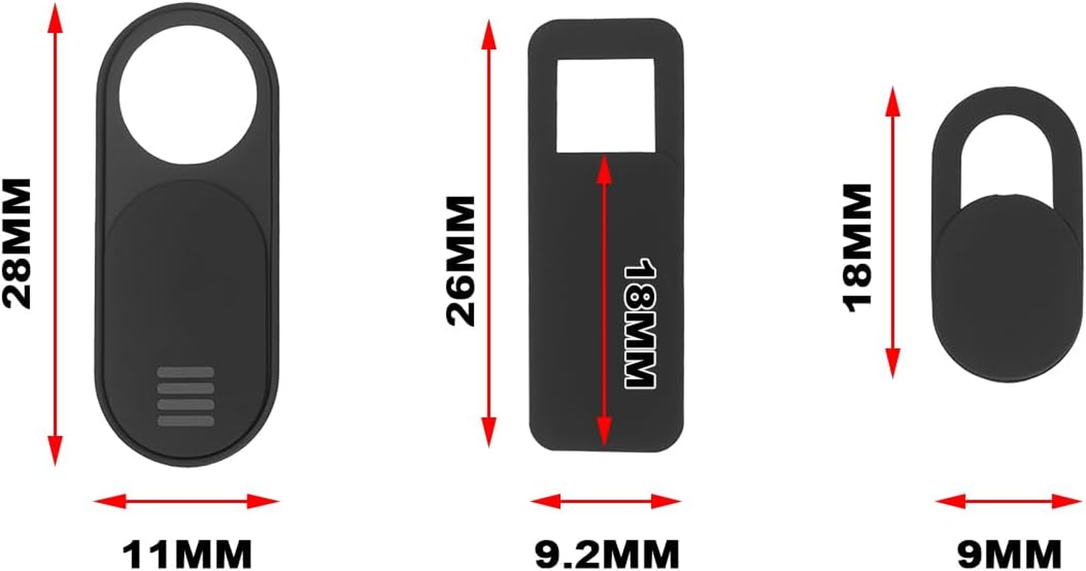 Ecsing 18PCS Webcam Camera Cover Slider Webcam Cover Blocker for Laptop Camera Phone Tablet Desktop Computer Smart Phone Sliding Type Cover image number 3