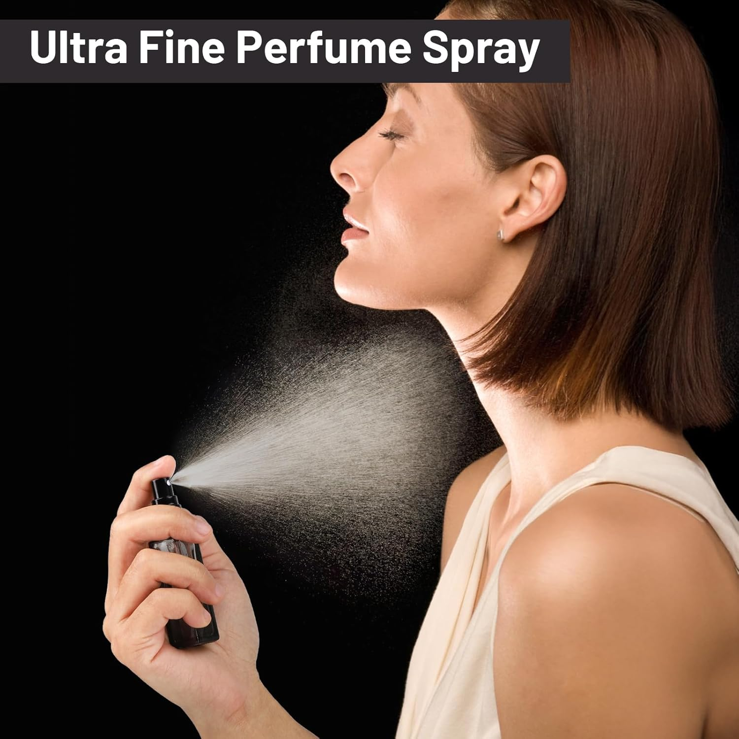 Segus Perfume Atomiser 10Ml, 10 Pcs Glass Refillable Perfume Bottle, Aftershave Spray Bottle, Empty Fragrance Atomiser, Travel Aftershave Dispenser for Handbag, Pocket, Purse (Black) image number 6