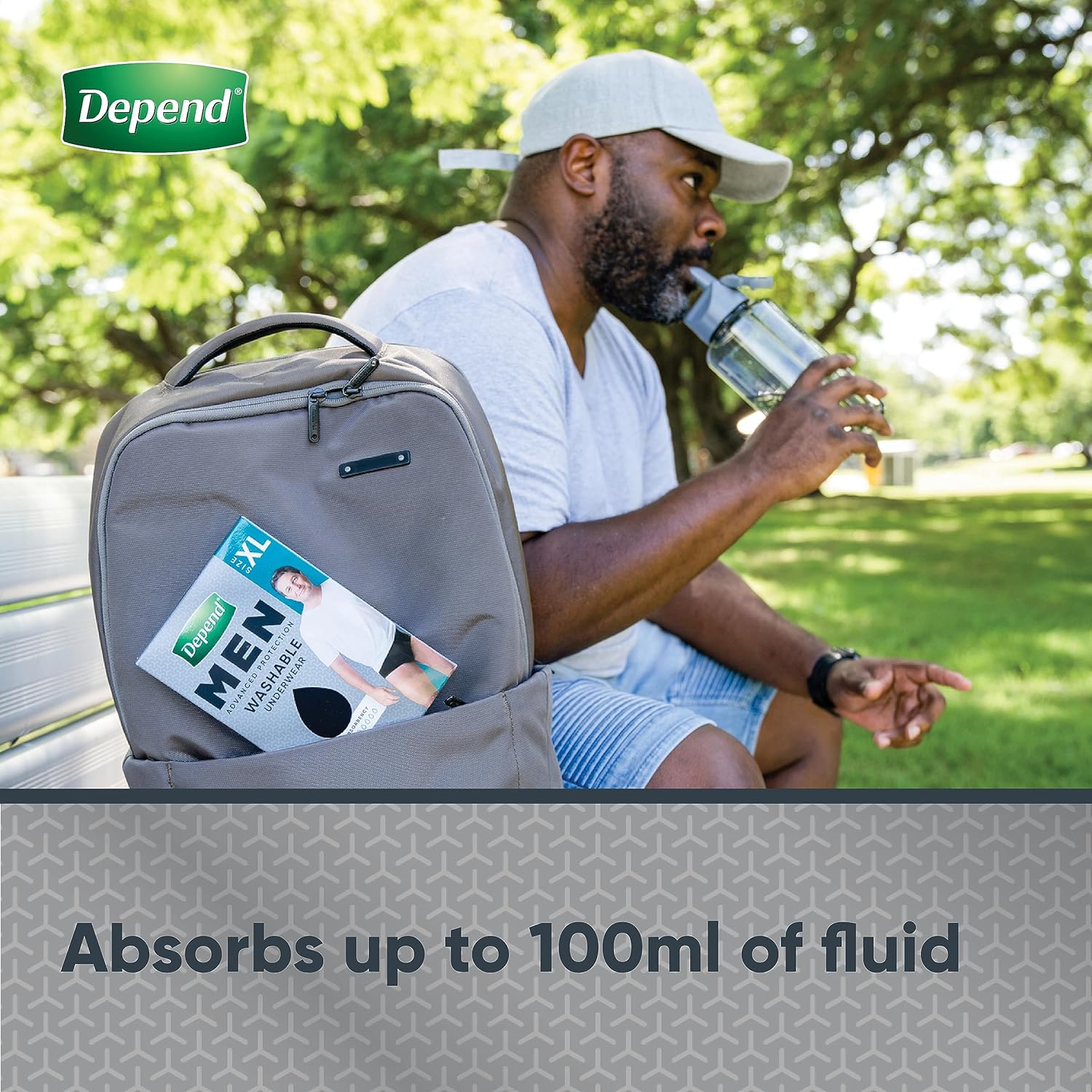 Depend Men Washable Incontinence Underwear Medium image number 2