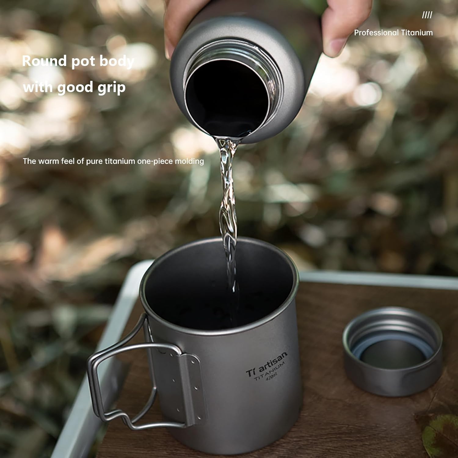 Ti Artisan Titanium Water Bottle Sport Bottle 1000Ml 34Oz/700Ml Ultralight Leakproof for Outdoor Camping Hiking (700Ml(23.67Fl Oz)) image number 2