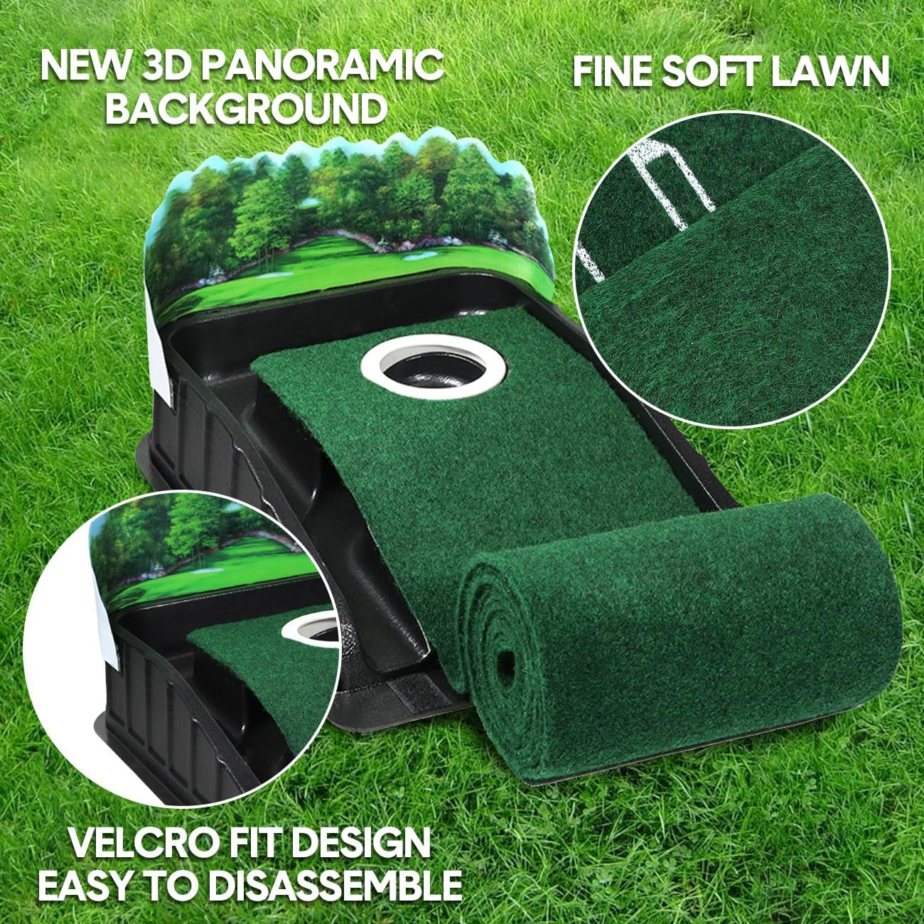 Aumerage Golf Practice Bundle - Indoor/Outdoor Training Aids to Improve Swing Accuracy & Ball Speed for All Skill Levels image number 2