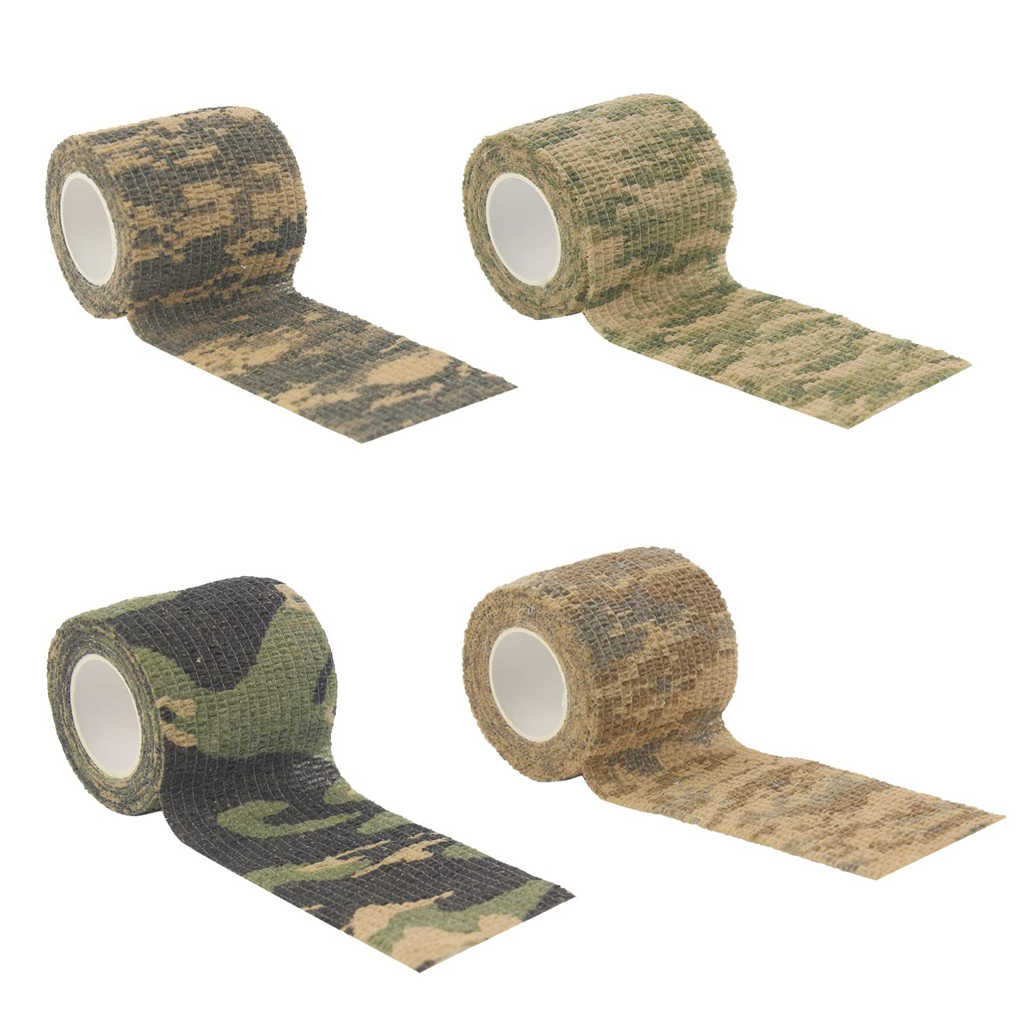 EKIND Multi-Functional Self-Adhesive Camouflage Tape Wrap, Waterproof and Non-Slip for Hunting Guns, Knife Handles, Camping Gear and More - 14.7Ft Total Length (4 Type Camo, Pack of 4) image number 5