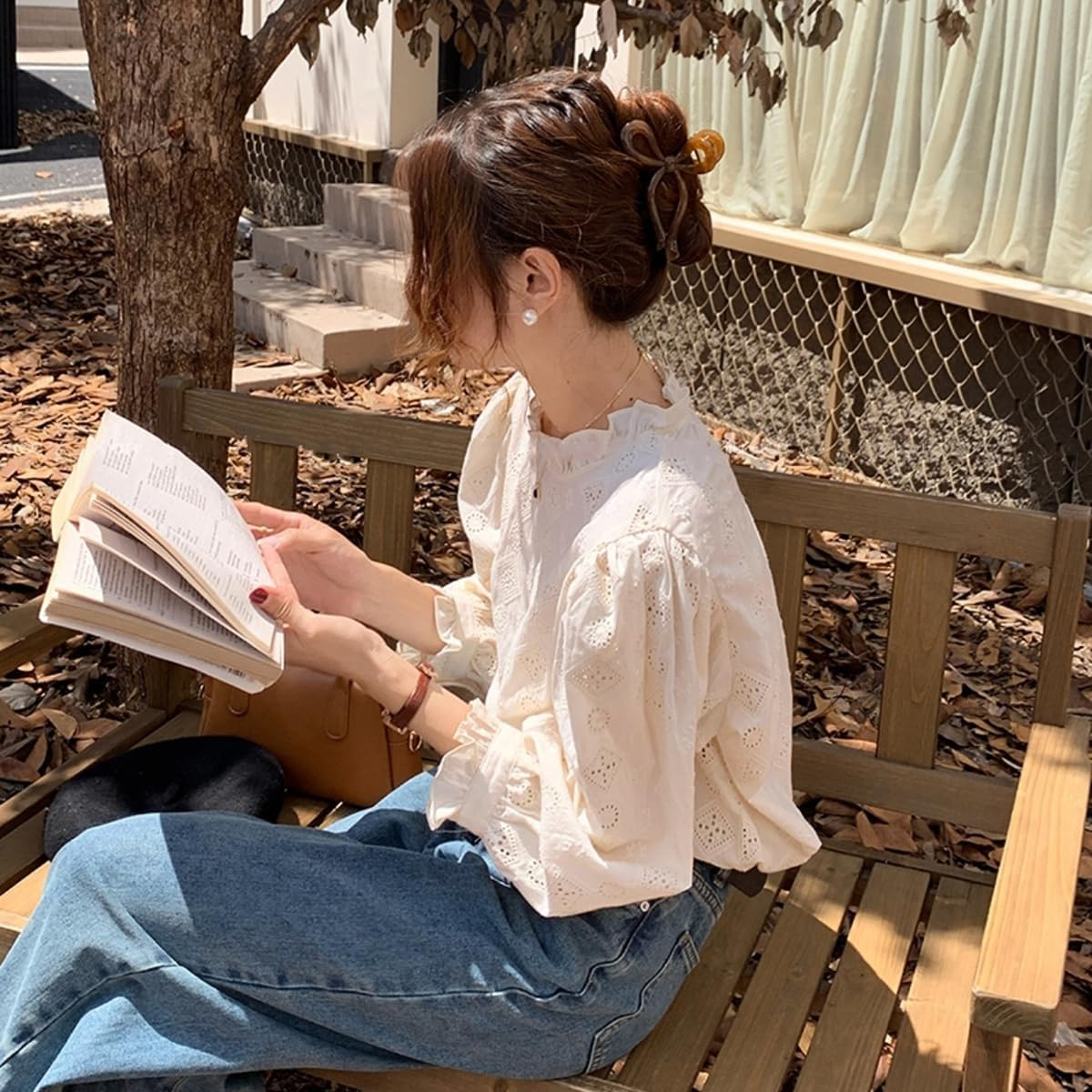 RUIENGCOMM 4 Pcs Hair Claw Clips Bow Hair Claw Clip Strong Hold Hair Clips Claw Large Bow Claw Clips for Thick Thin Hair Cute Hair Clips Styling Accessories for Women Girls image number 4