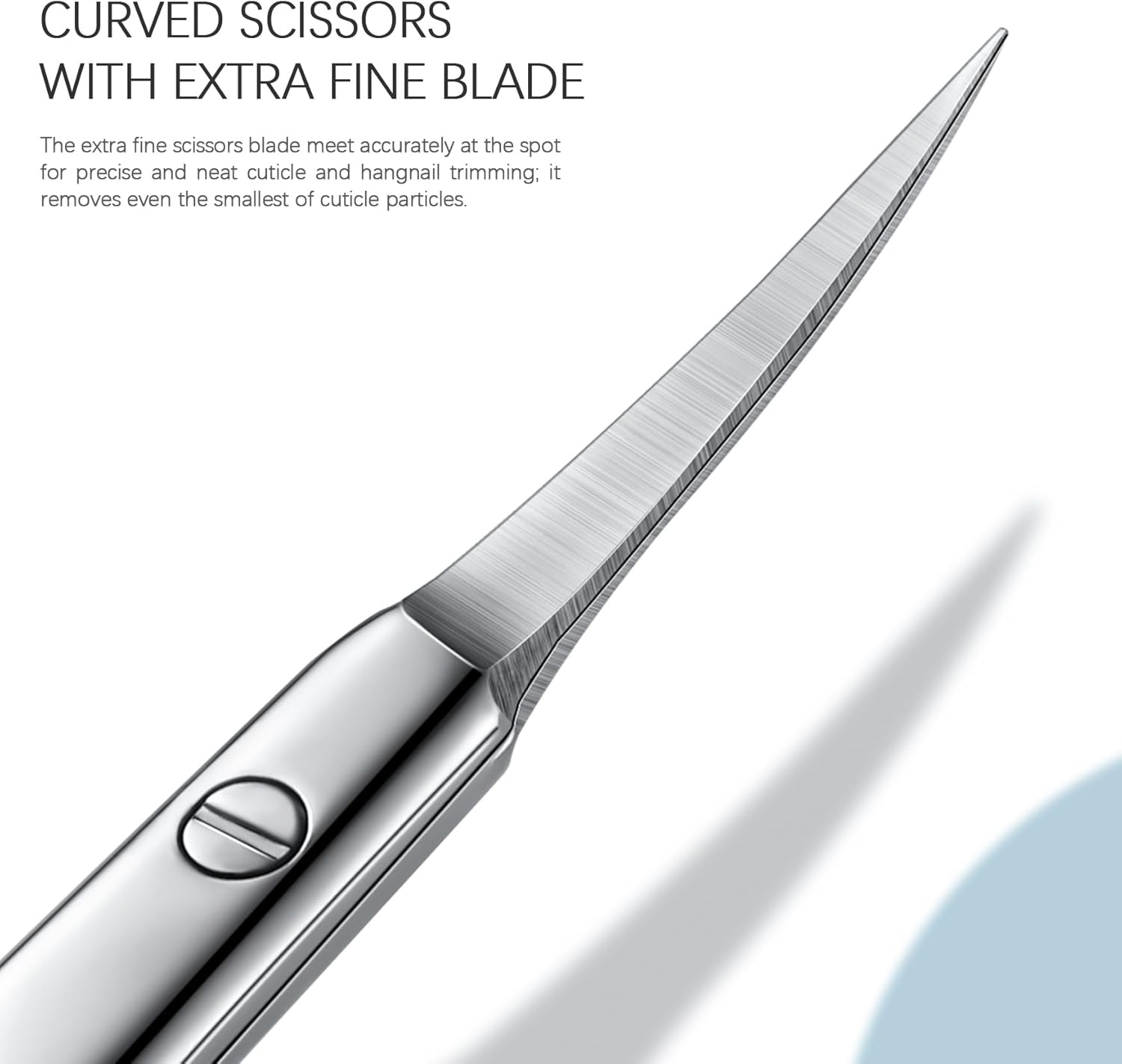 BEZOX Extra Fine Curved Cuticle Scissors, Super Thin Cuticle Scissors for Skin Care, Professional Manicure Small Skin Scissors, Stainless Steel Cuticle Cutter, 1 Piece image number 4