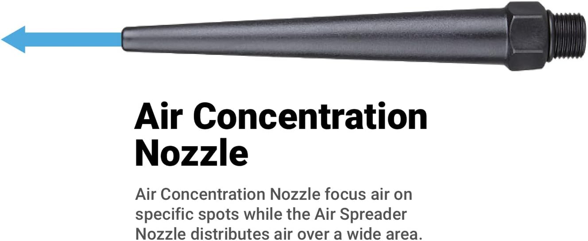 Capri Tools 5Piece Nozzle Set for 2-Way Air Blow Gun image number 2