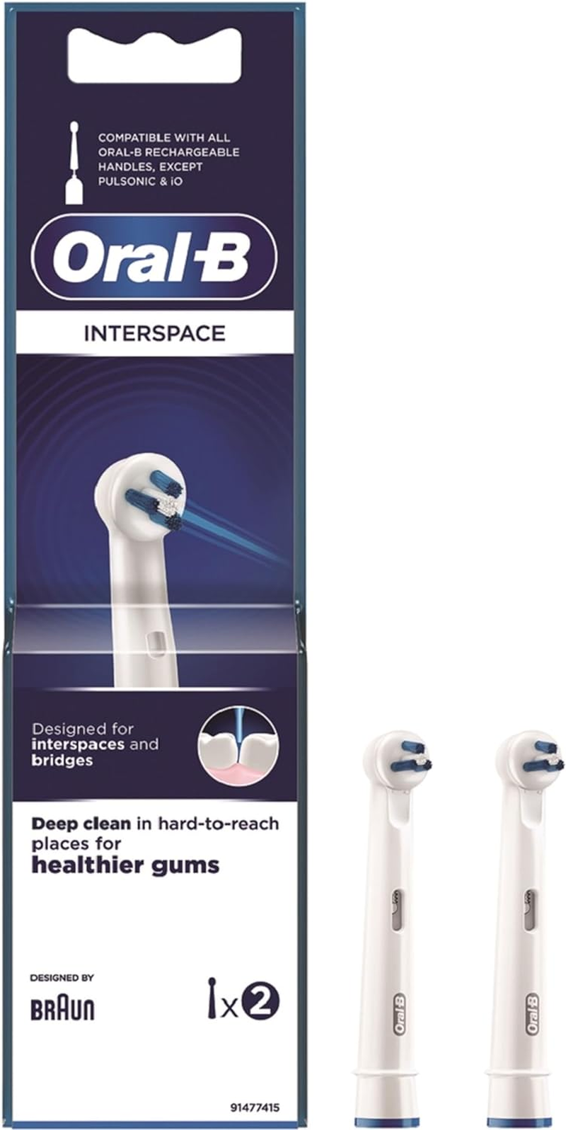 Oral-B Genuine Rechargeable Replacement Toothbrush Head, Pack of 2 image number 2