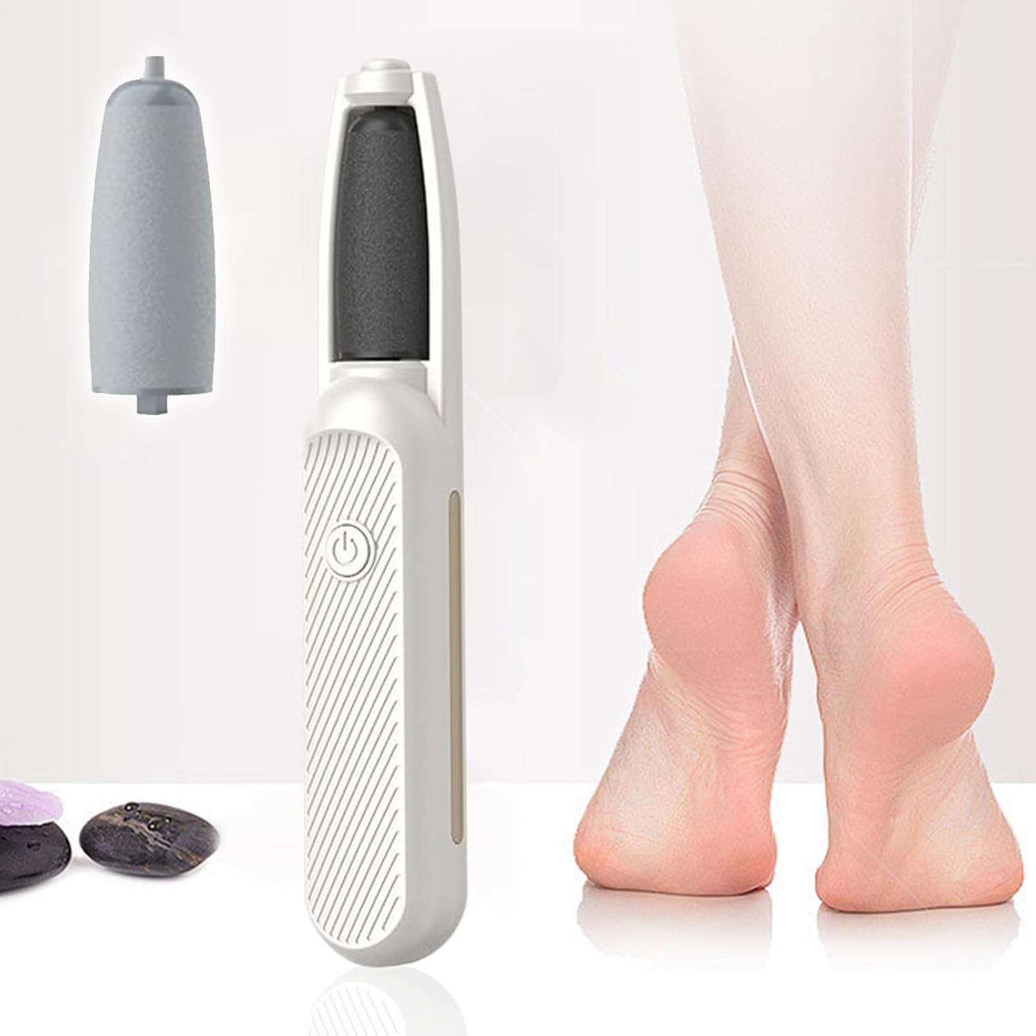 Gupcaqosjw Electric Foot File - Portable Foot Pedicure Device | Rechargeable Smooth Professional Portable Hard Skin File for Health Rough Feet Smoothness Cleaning Softness Home image number 1