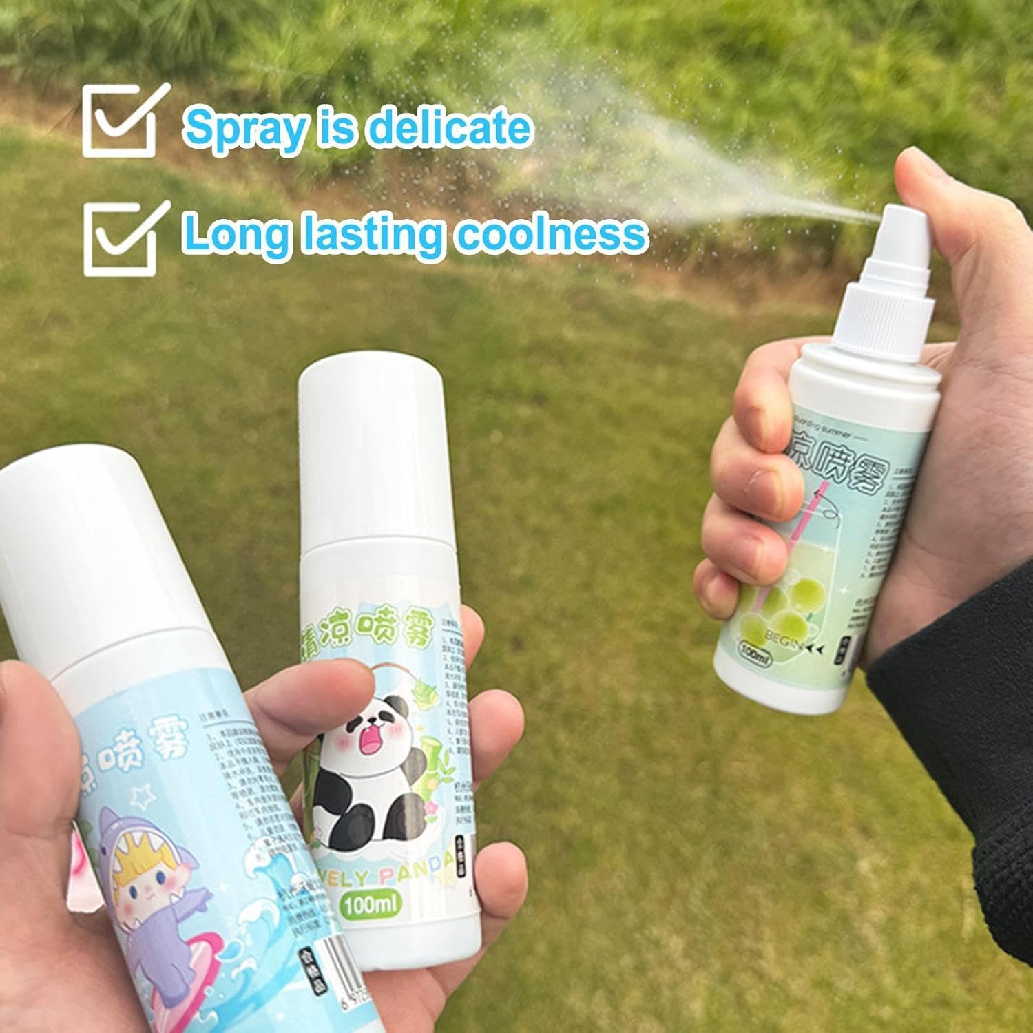 Summer Cooling Spray - Gentle Instant Cooling Mist Rapid Cooling Mist Spray,Portable Cooling Body Spray Soothing Summer Spray for Students Workers Athletes image number 3