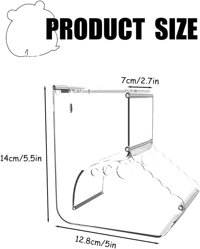 Hamster Food Dispenser with Baffle Design, Large Transparent Capacity, Durable Automatic Small Animal Feeder for Hamsters, Guinea Pigs, Bunnies and Other Small Pets image number 6