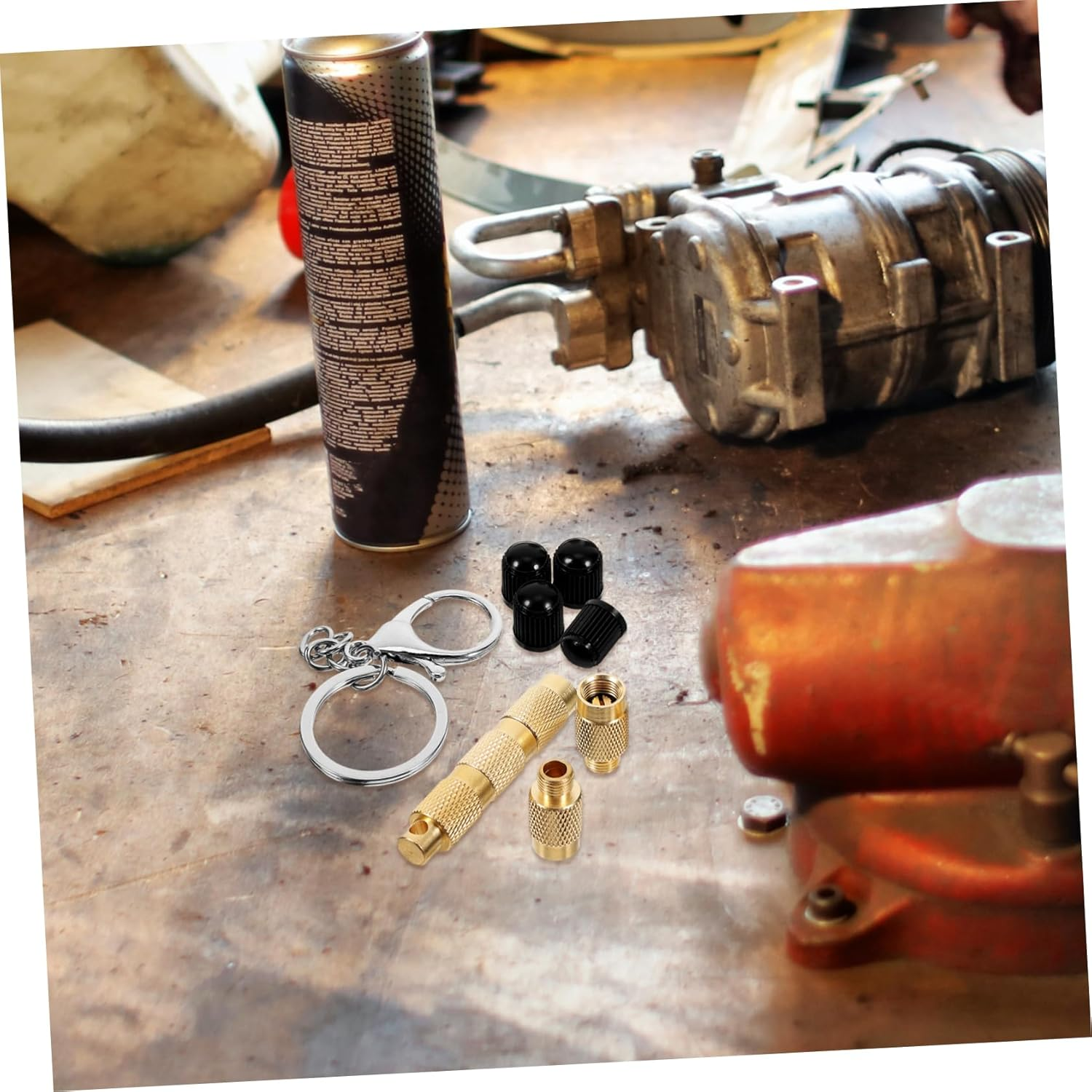 Parliky Automatic Tire Deflator Kit 4-In-1 Brass Tire Bleeder Valve for Off-Road Vehicles Car Tyre Deflation Tool Set Automotive Maintenance image number 2