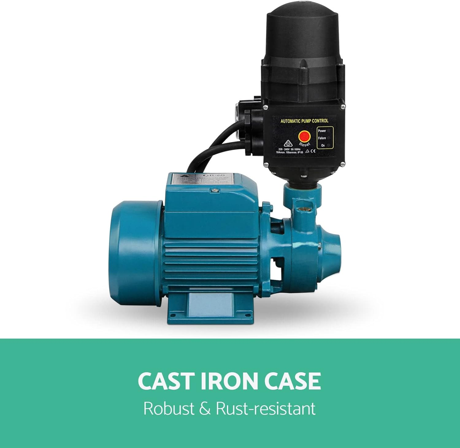 Giantz Water Pump, 240V 2100L/H Electric High Pressure Garden Pumps Controller Irrigation for Pool Pond Tank Home Farm Car Clean, Head Steady Fow Black image number 6