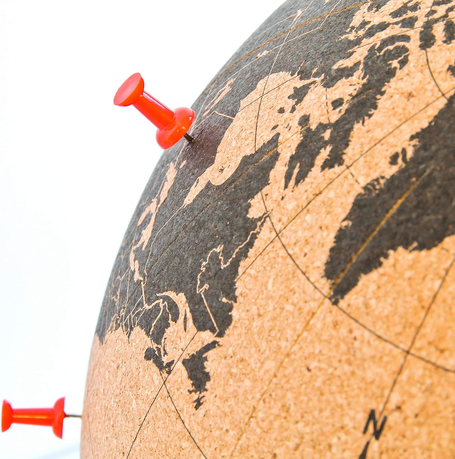 Suck UK Cork Globe, Large, Brown/Black image number 2