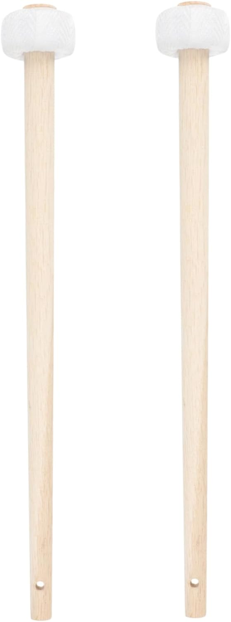 Wooden Handle Rubber Head Gong Mallets Small Size Percussion Gong Parts Pair for Musical Instrument Accessories Performance and Practice image number 1