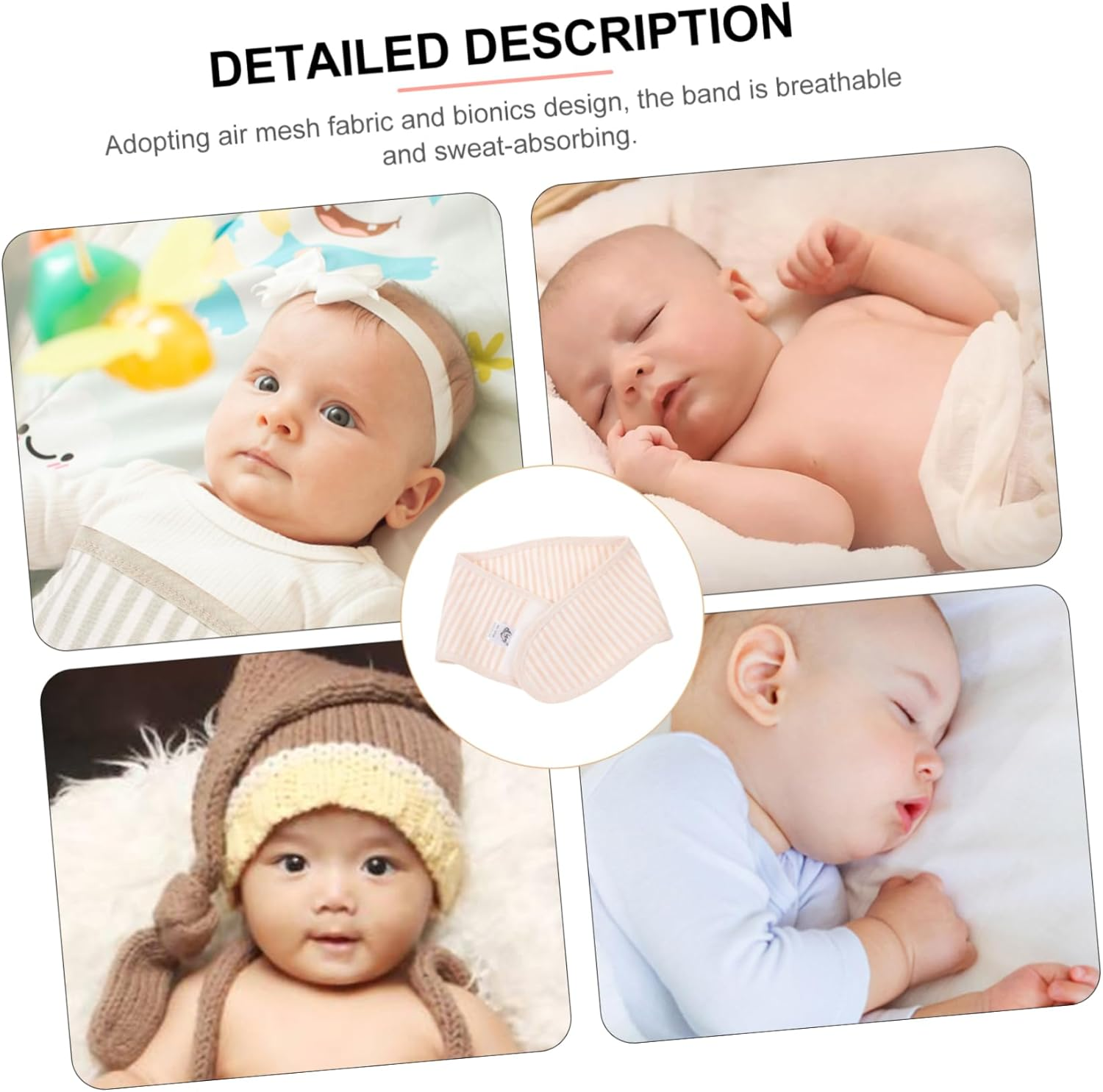 4Pcs Baby Belly Band Navel Band Newborn Umbilical Belt Beige Infant Comfort Support for Boys and Girls image number 6