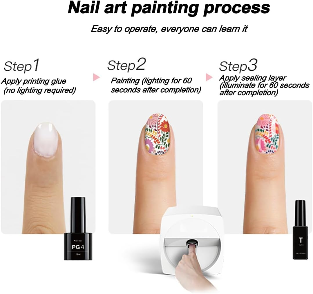 Nail Art Printer, Smart Nail Art Machine, Painting Machine, Printed Nails, Nail Art Tool, for Nail Salons, Beauty Salons and Individuals for DIY Manicure at Home image number 2