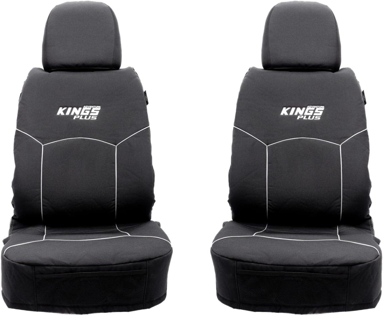 Kings plus Premium Seat Covers Pair 12Oz Canvas Universal Fit Thick Padded Seat and Backrest image number 1