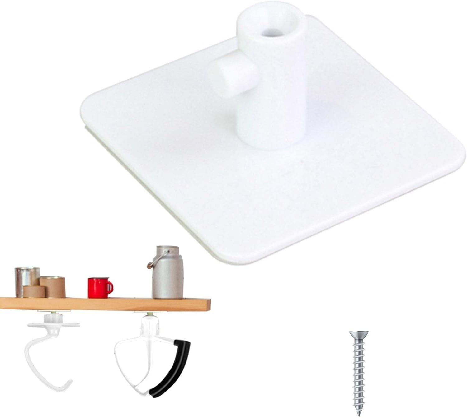 Mixer Attachment Holder, Kitchen Aid Mixer Attachment for Dough Hook, Kitchen Aid Mixer Accessory Stand Mixer Attachment Holder,Flat & Edge Beater, Wire Whip (Single) image number 2