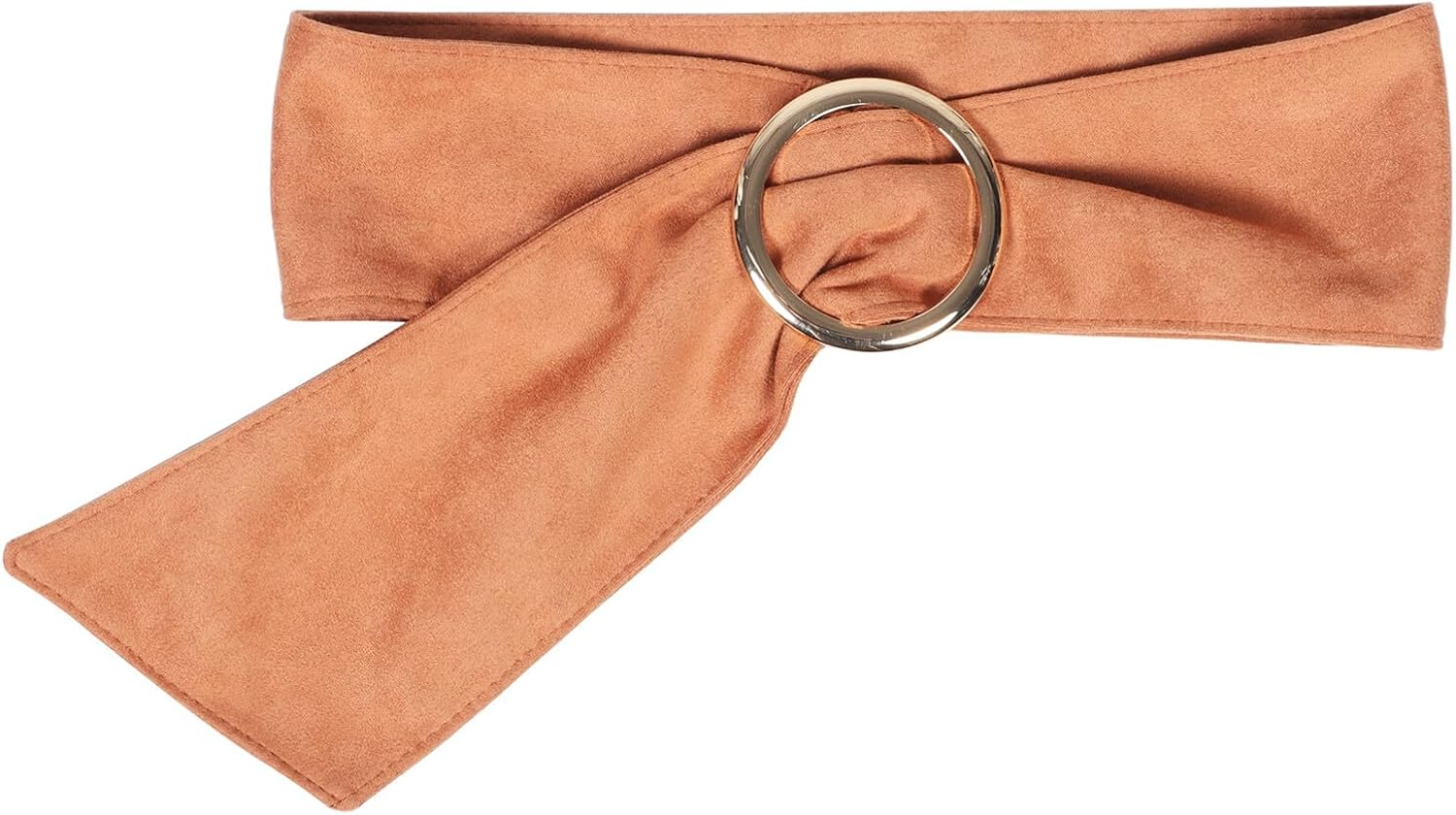 Healeved Brown Wide Waistband Belt with round Buckle for Women Soft Suede Corset Waist Cinch Belt for Dresses Casual and Formal Wear Minimalist Stylish Wide Waist Corset image number 6