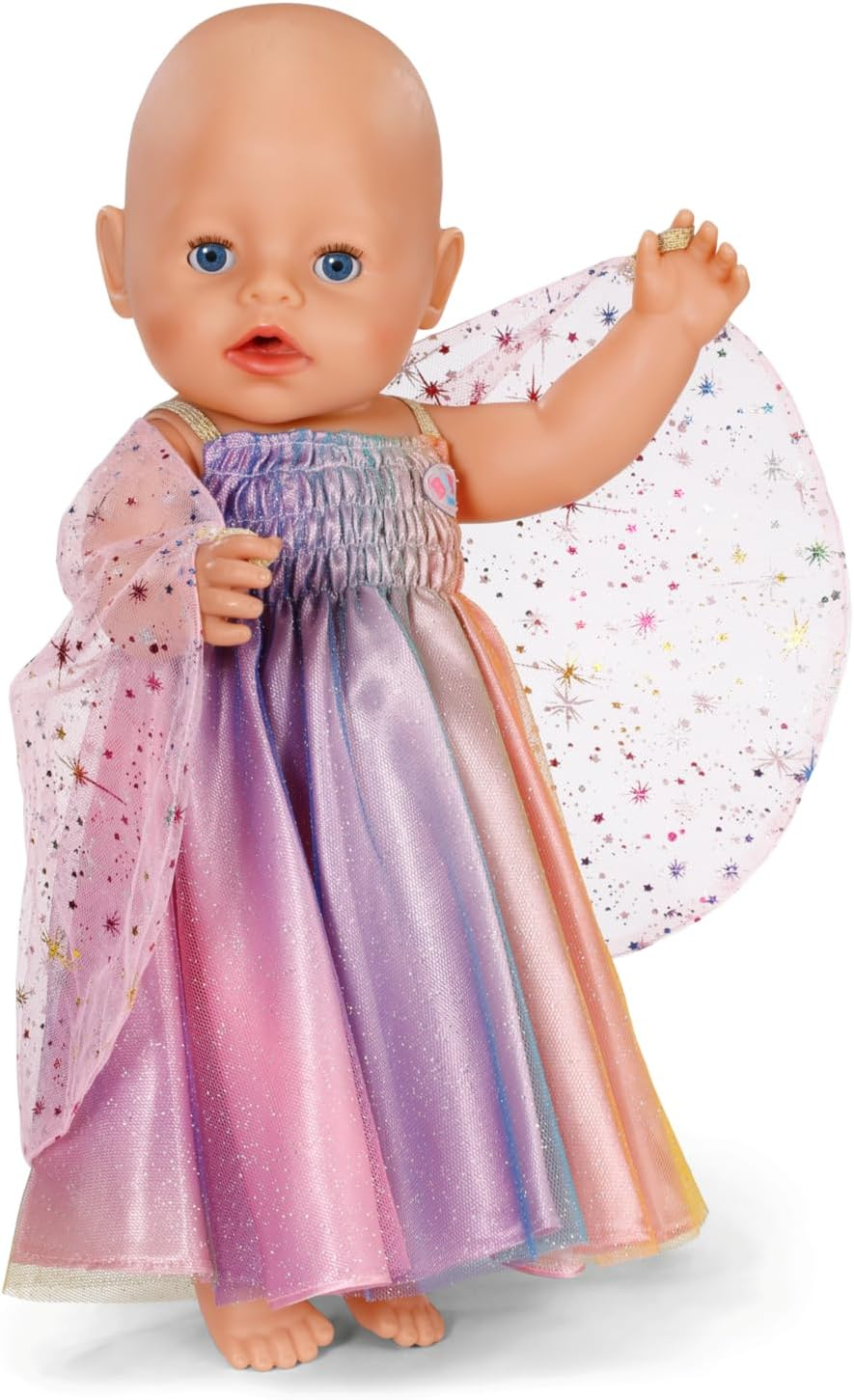 BABY Born Rainbow Dress, Doll Dress with Wings and Glitter for 43Cm Dolls, for Children Aged 3+, 836132 Zapf Creation image number 1