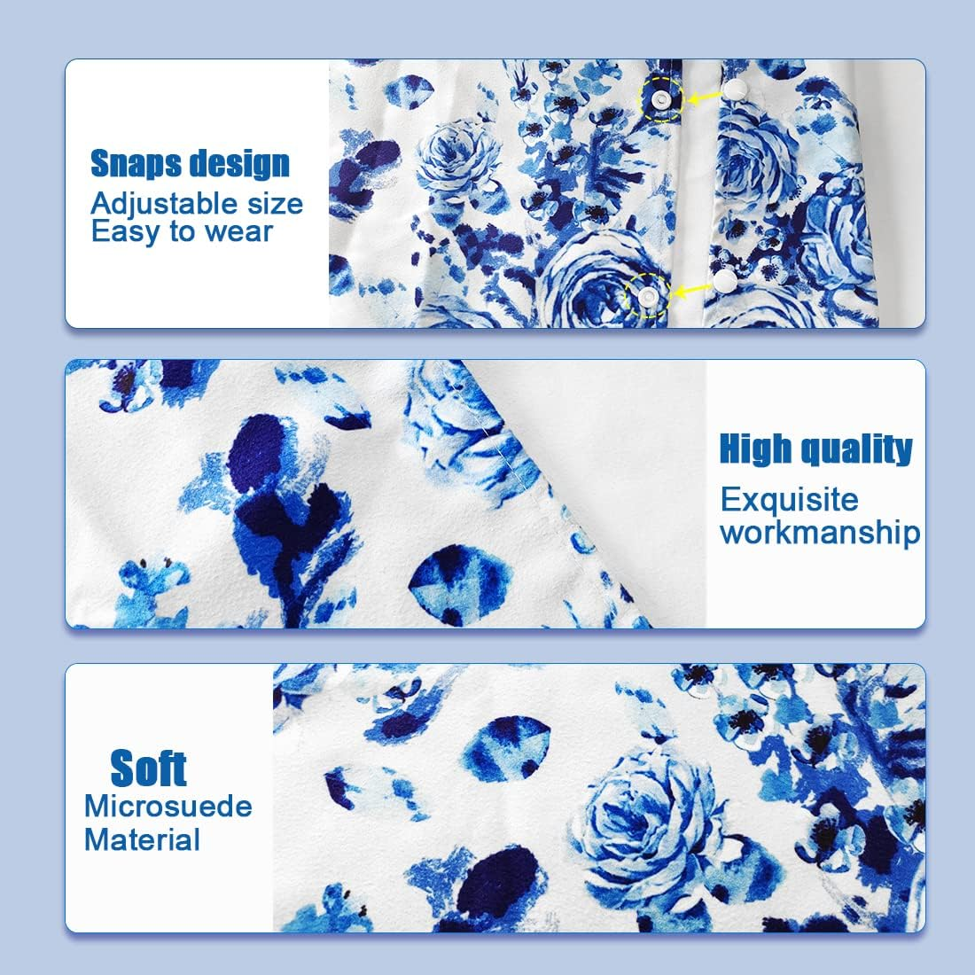 VOPHIA 2 Pack Adult Bib Dining Scarf for Women Microsuede Washable Reusable Food Clothing Protectors Dining Mouth Towel Scarf (Tie-Dye) image number 1