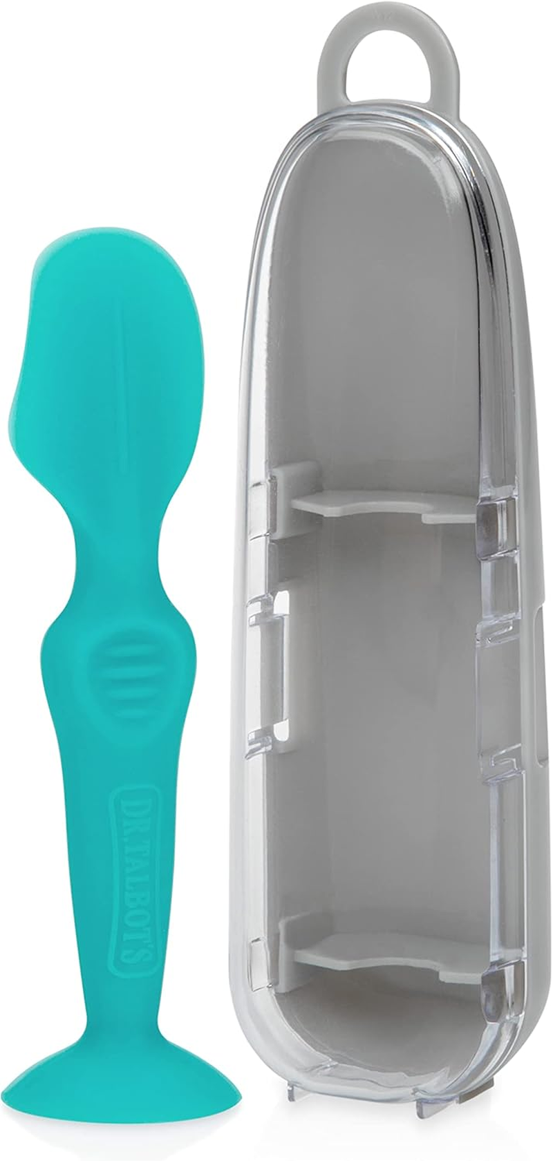 Nuby Diaper Cream Soft Silicone Brush with Suction Base & Hygienic Travel Case, Mini Size, Aqua image number 6