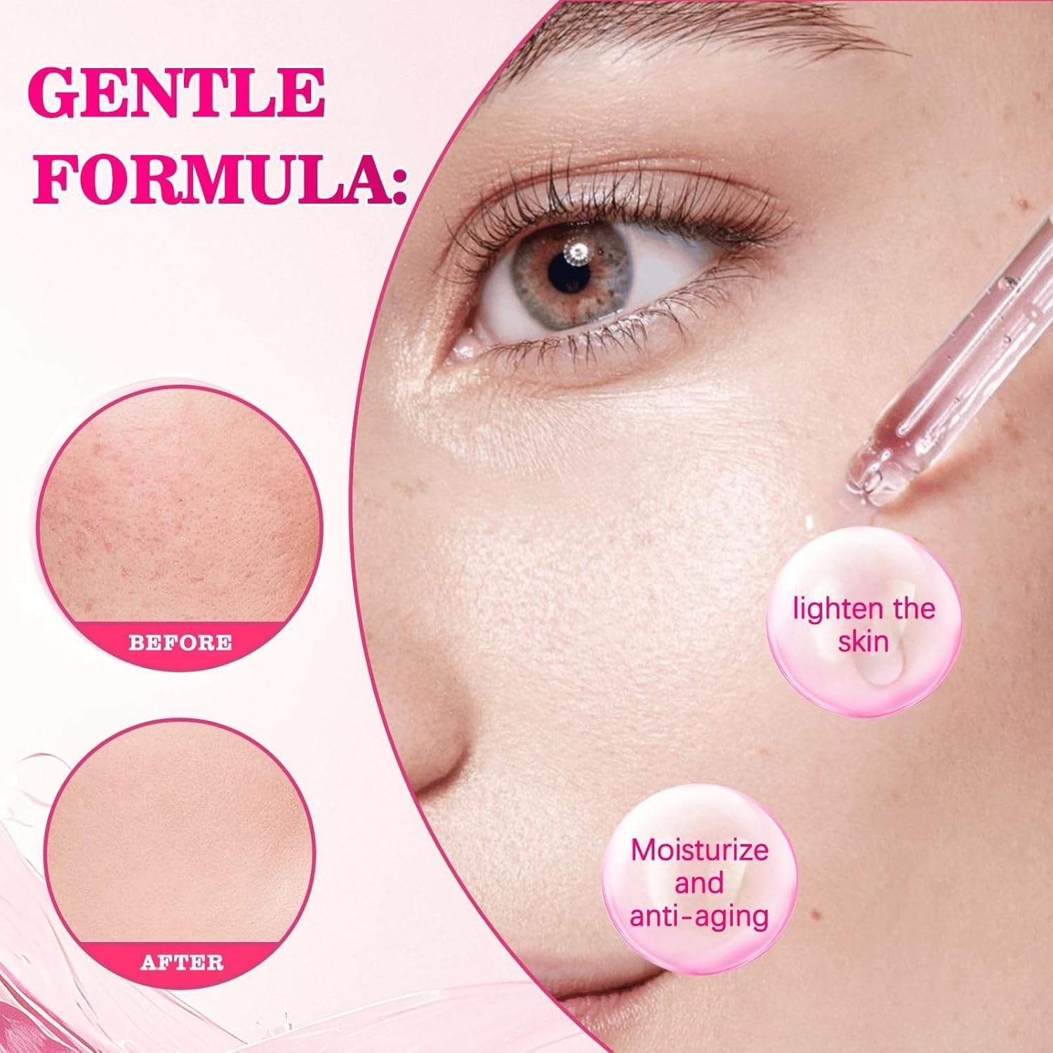 Brightening Face Serum with 5% Tranexamic Acid, Niacinamide & Arbutin &ndash; Hydrating Anti-Aging Formula with Rose Extract, Fades Dark Spots, Evens Skin Tone & Boosts Radiance, 30Ml (6Pcs) - 2Pcs image number 7