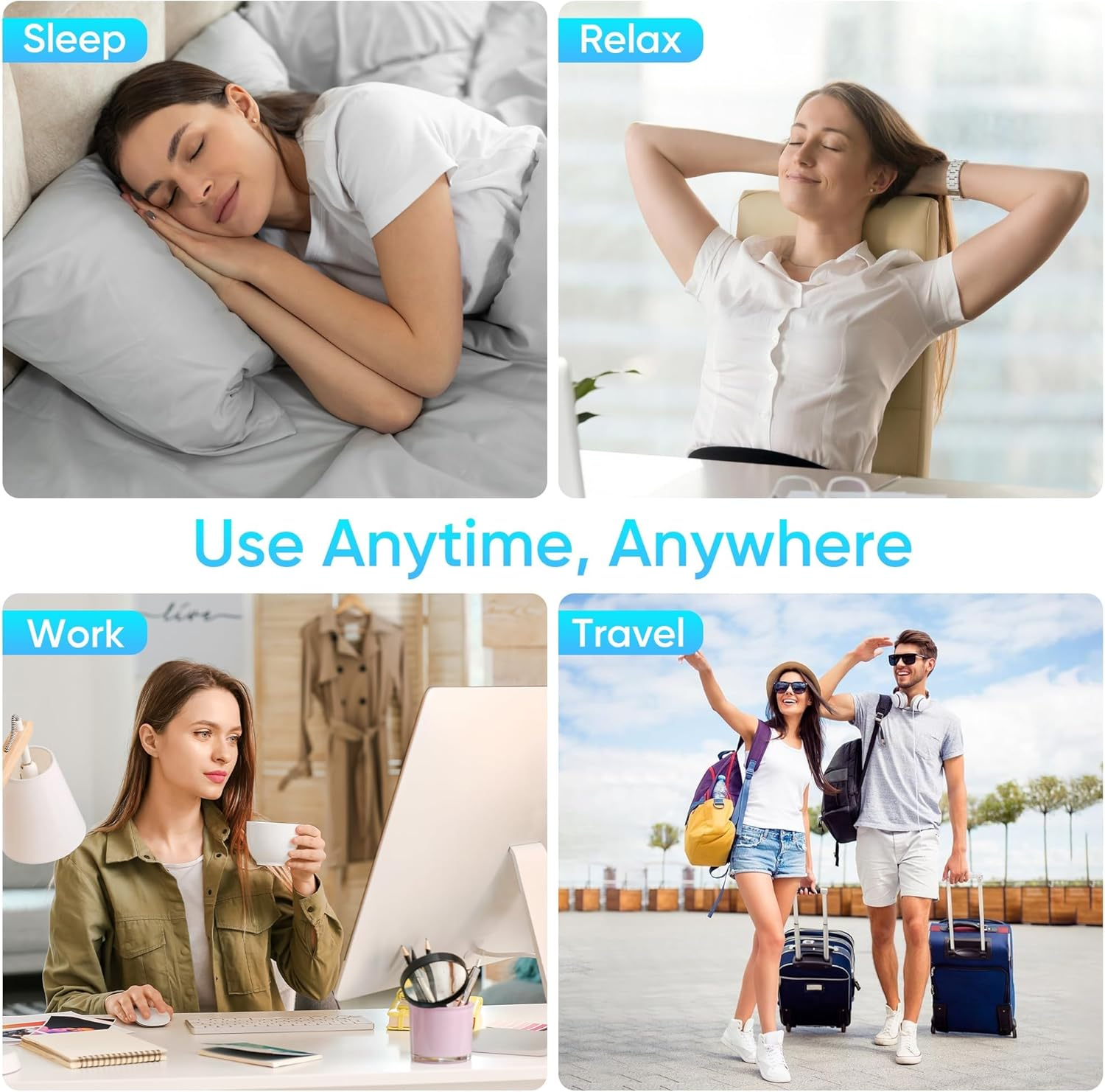 Sleep Aid Device, Anxiety Relief for Adults Type-C Rechargeable Microcurrent Calm Palm with 3 Modes & 9 Adjustable Gears &ndash; Sleep Instrument for Insomnia Solution, Improve Deep Sleep image number 4