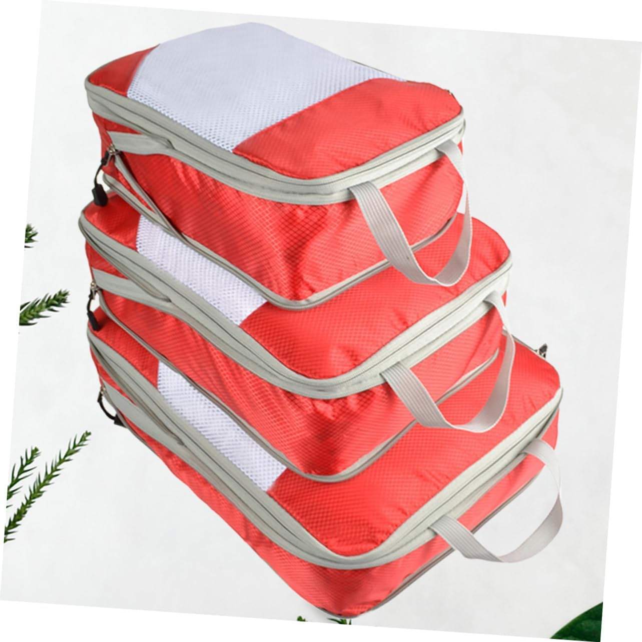 STOBAZA 3Pcs Nylon Travel Compression Storage Bag Suit Vacuum Storage Bag for Luggage Clothes Pouch image number 4