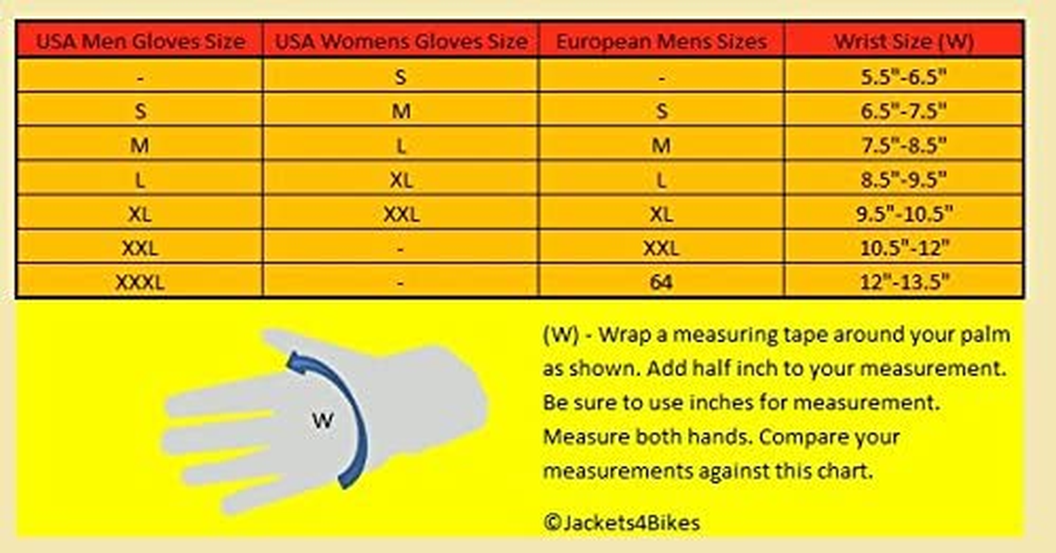 Jackets 4 Bikes Premium Men'S Motorcycle Leather Perforated Cruiser Protective Gel Gloves image number 3