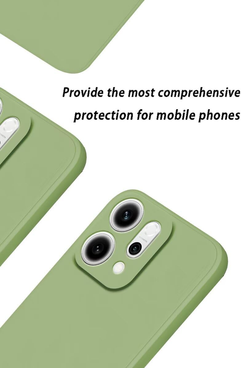 HONLEN Case for Oppo Reno14 5G / Oppo Reno 14 5G Protective Case, (6.59 Inches) Liquid TPU Silicone Mobile Phone Case with Drop Protection Silicone Cover Matcha Green image number 4