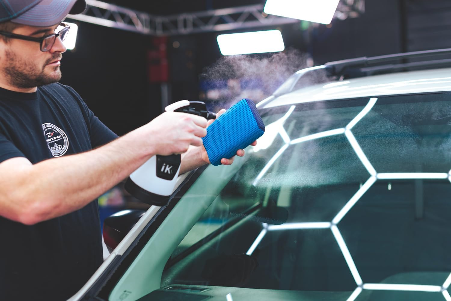 The Rag Company - Ultra Clay Scrubber - Fast & Effective Removal of Paint Contaminants, Light Overspray, & More; Dual Sided Design for Scrubbing & Clay Work; Deep Clean Glass (2-Pack), Blue image number 1