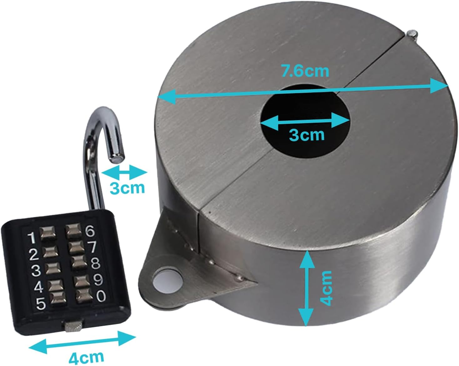 Water Spigot Lock, Faucet Protection Garden Water Saving Faucets Lock with Padlock Outdoor Lock Cover Water Lock Weatherproof Outdoor Cover Combination Padlock (Water Spigot Lock) image number 1