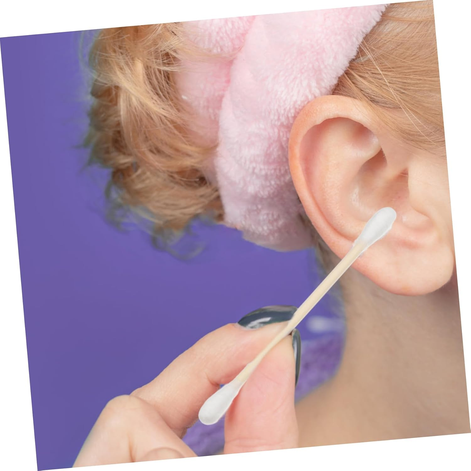 100Pcs Organic Cotton Swabs Sterilized Makeup Cleaning Sticks for Ear Wax Detail Cleaning Gentle Bamboo Tips Dual-Ended Portable for Travel image number 6