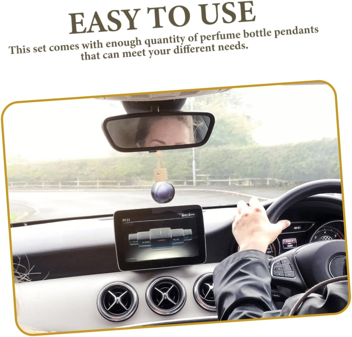 8Pcs Car Perfume Diffuser Car Hanging Perfume Bottles Essential Oil Diffuser Pendants Decor image number 1