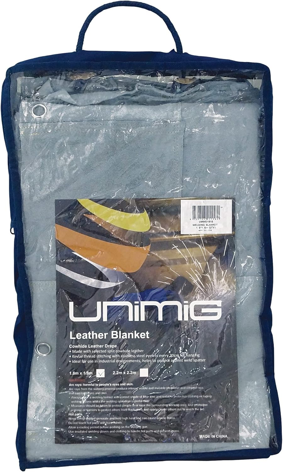 Unimig Leather Welding Blanket 1.8M X 1.8M image number 1