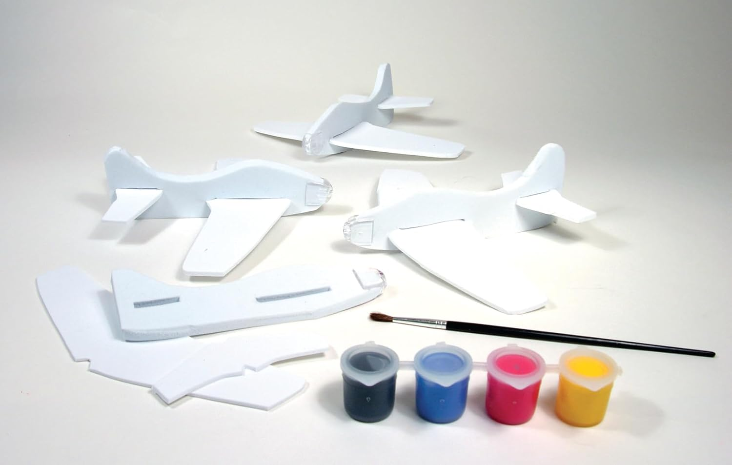 Creativity for Kids Four Foam Fliers Mini Craft Kit - Paint 4 Foam Airplanes