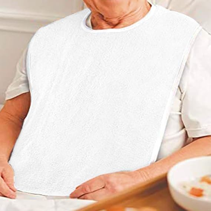 Adult Bibs for Women & Men Unisex Bibs for Elderly Eating - Washable & Absorbent